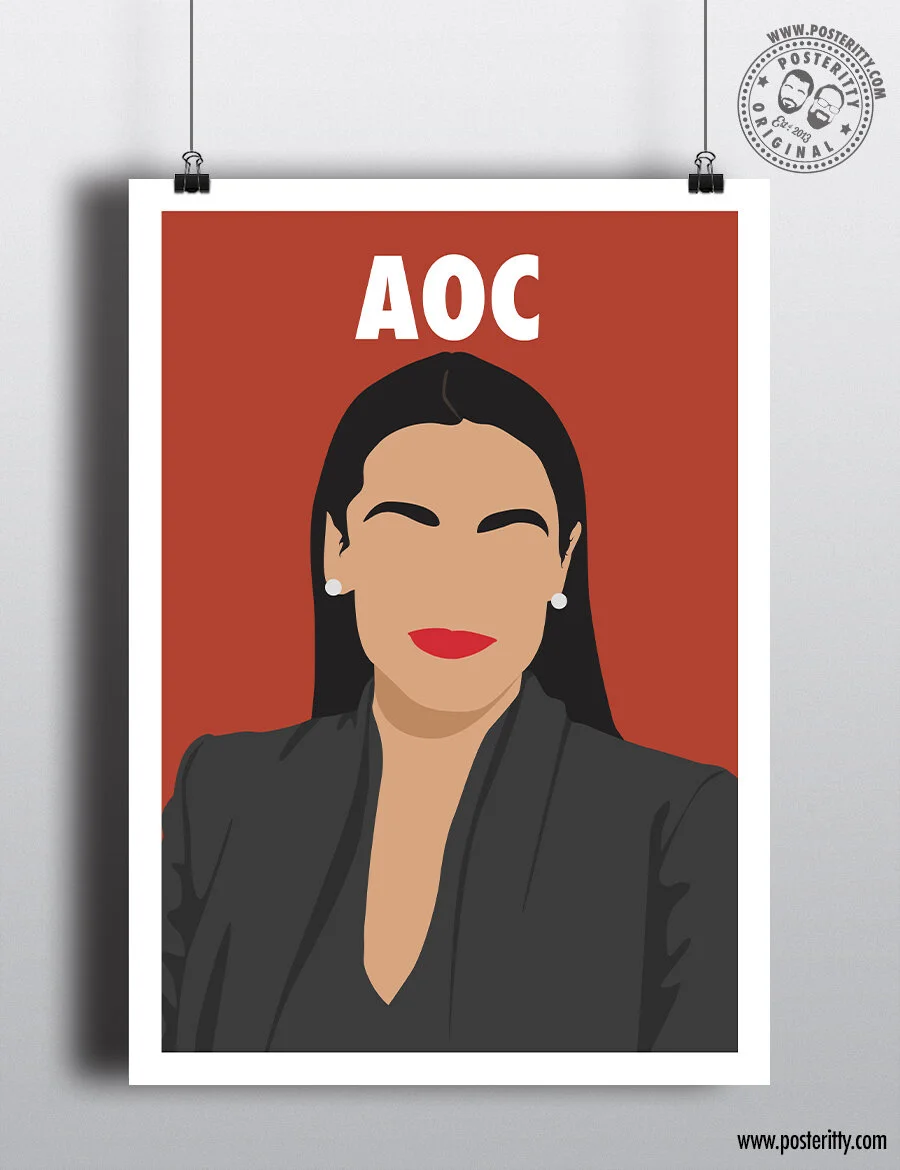 AOC - Minimalist Female Icon Poster