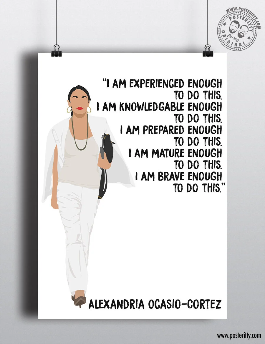 AOC - Minimalist Female Role Model Poster