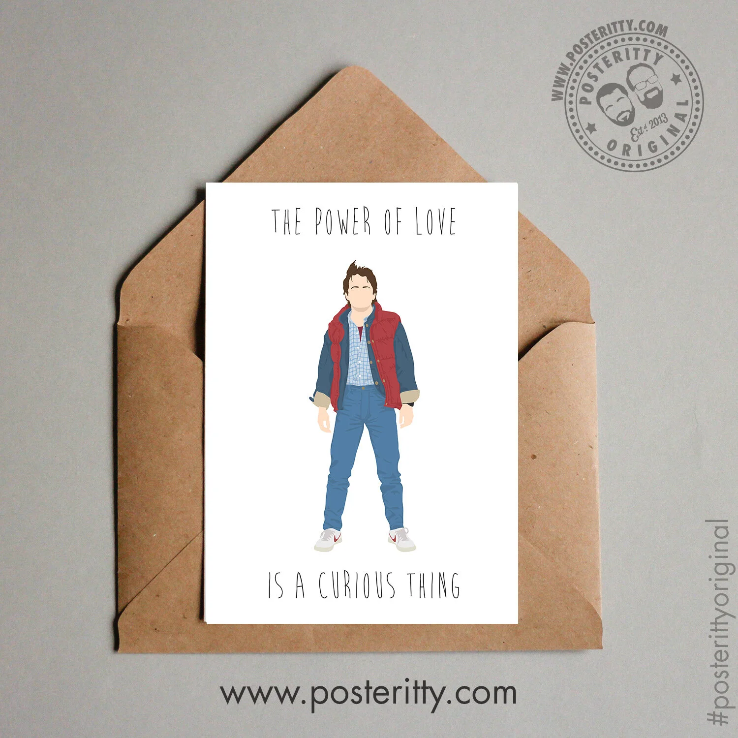 Marty Mcfly (Power of Love) - Minimalist Valentines Card
