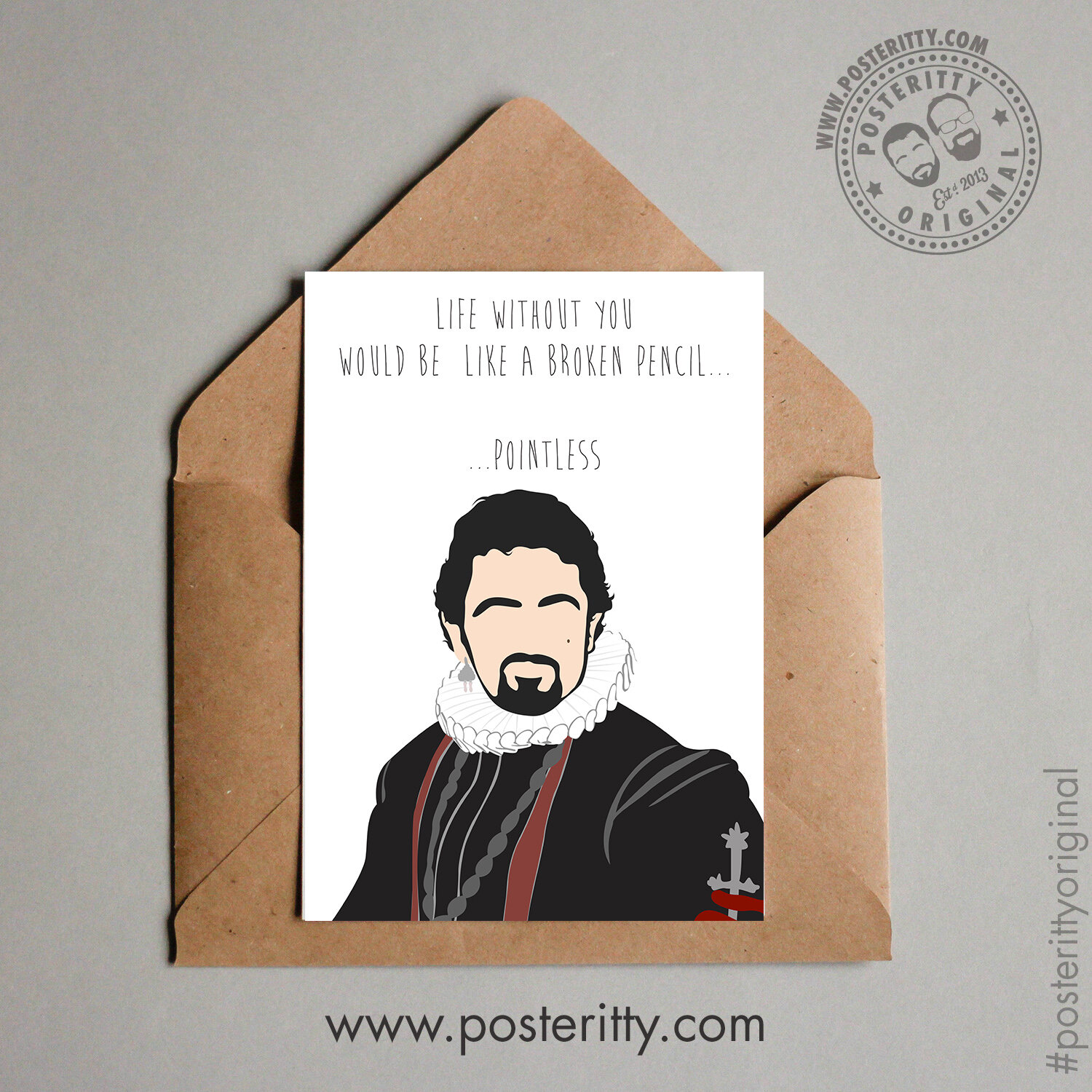 Blackadder (Life without you...) - Minimalist Valentines Card