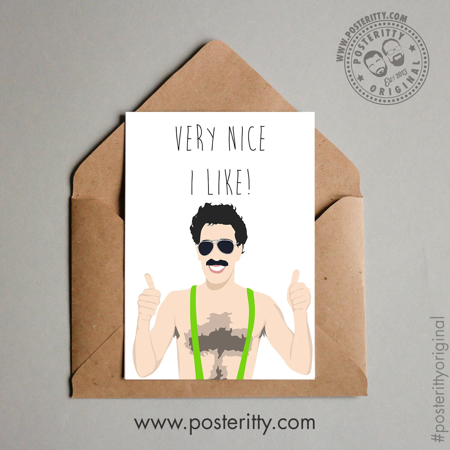 Borat (Very Nice, I Like) - Minimalist Valentines Card