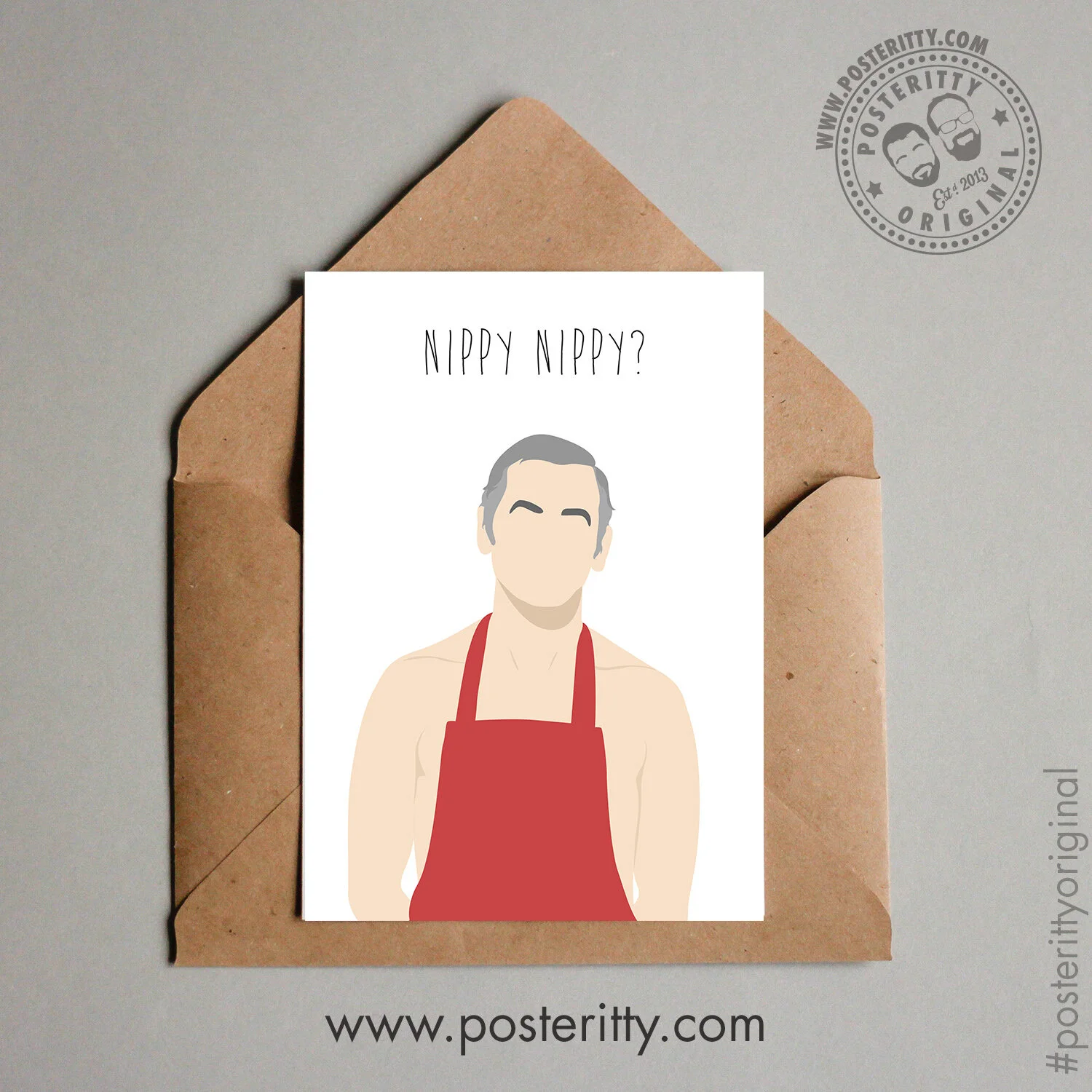 Friday Night Dinner (Nippy Nippy?) - Minimalist Valentines Card