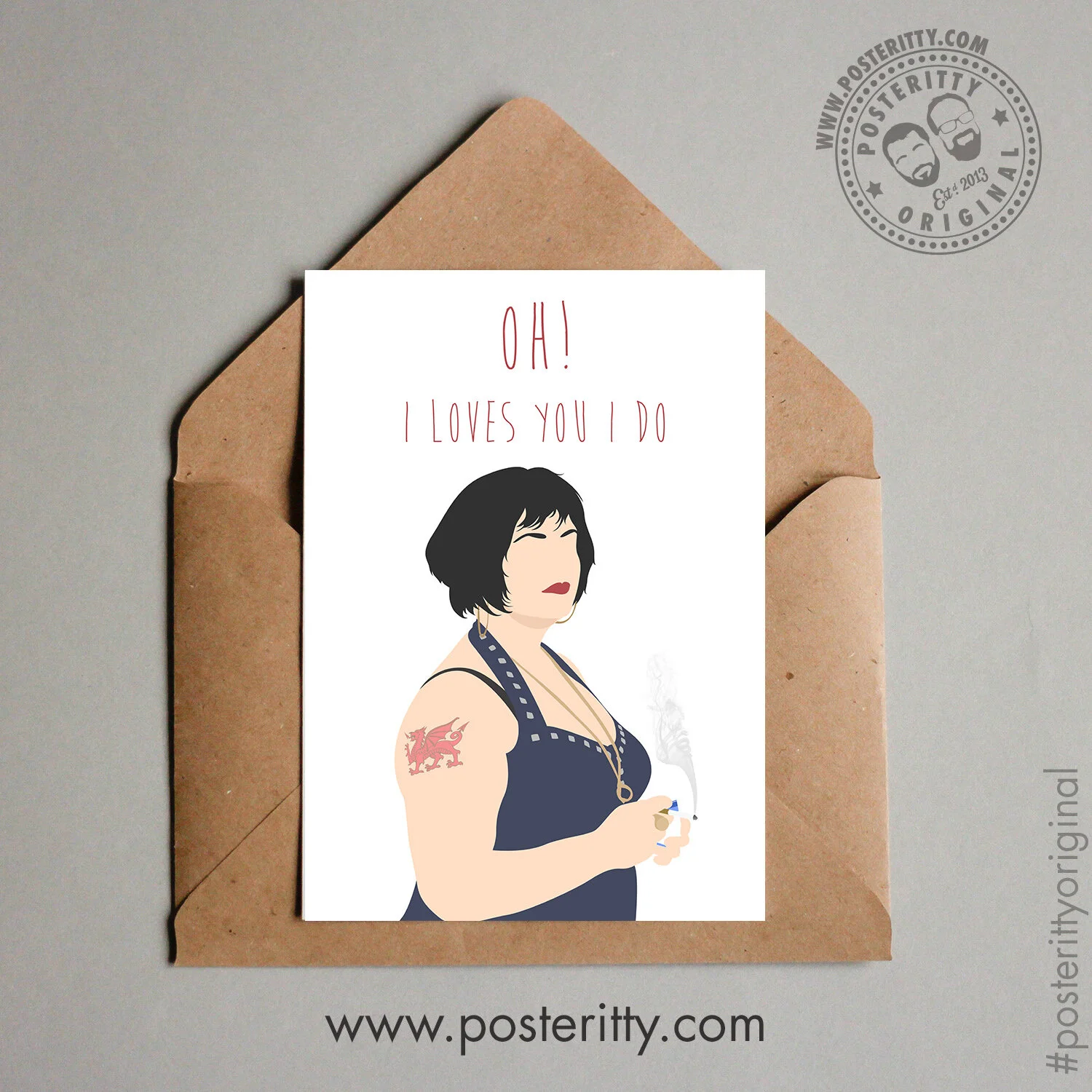 Gavin &amp; Stacey (Oh! I loves you I do) - Minimalist Valentines Card
