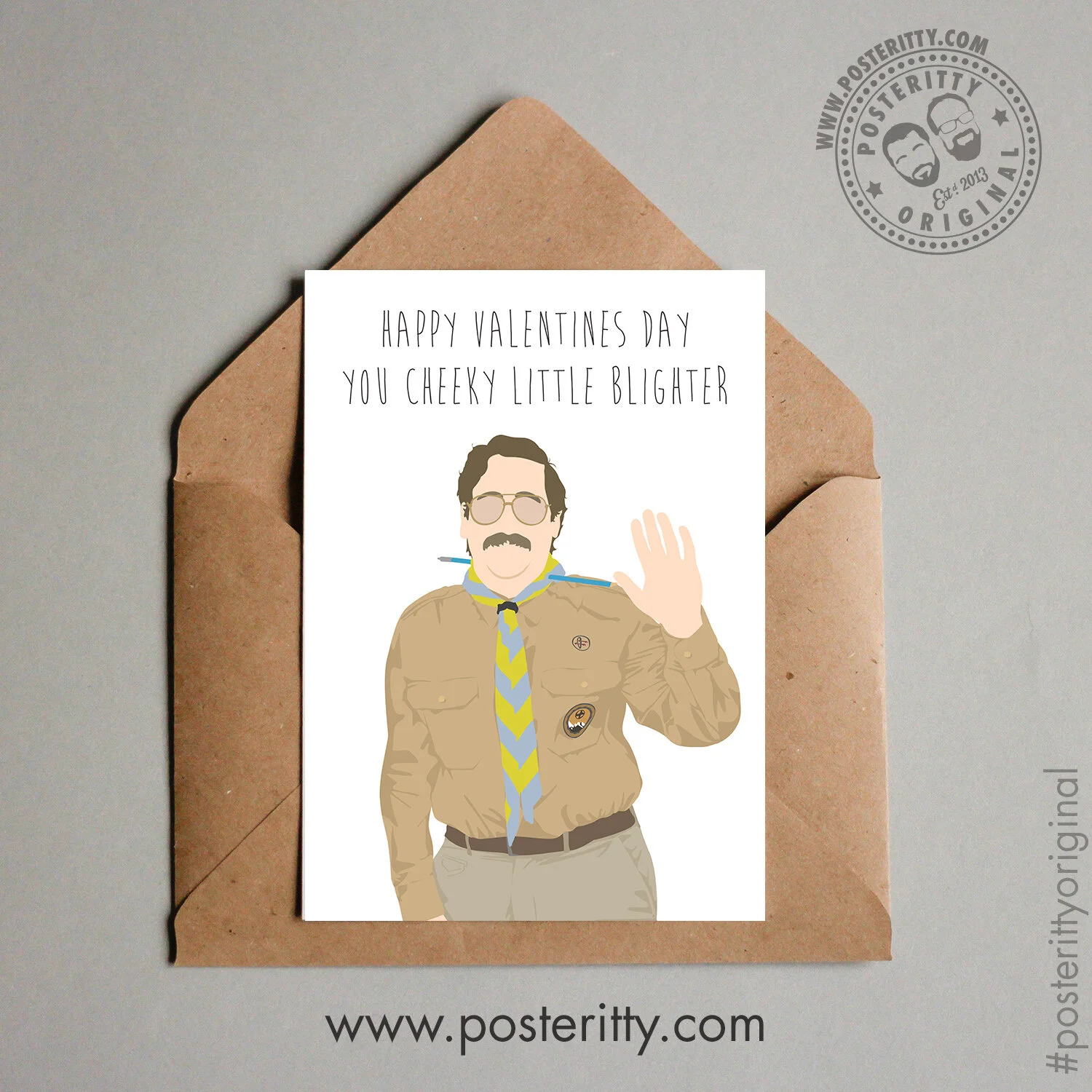 Ghosts (Pat Butcher Cheeky Blighter) - Minimalist Valentines Card