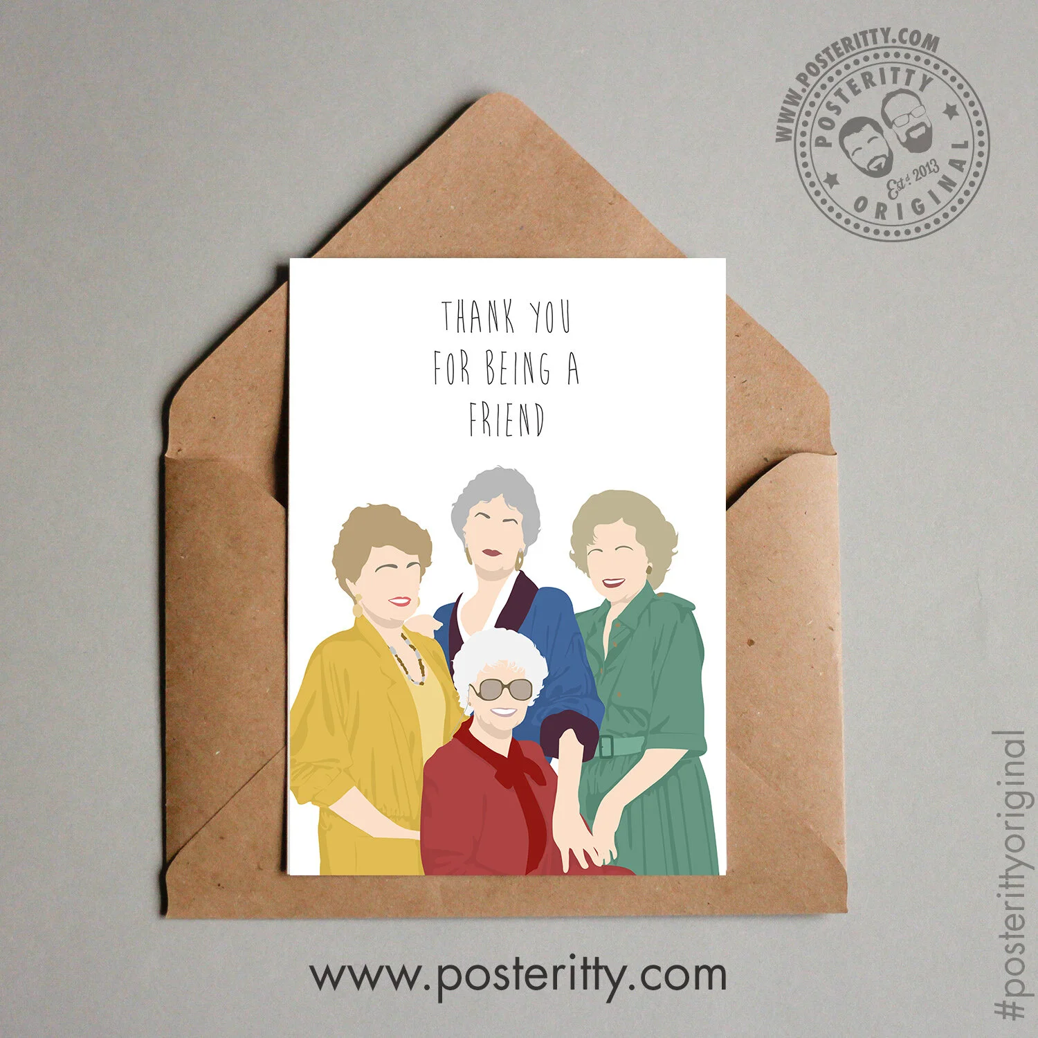 Golden Girls (Thank you for being a friend) - Minimalist Valentines Card