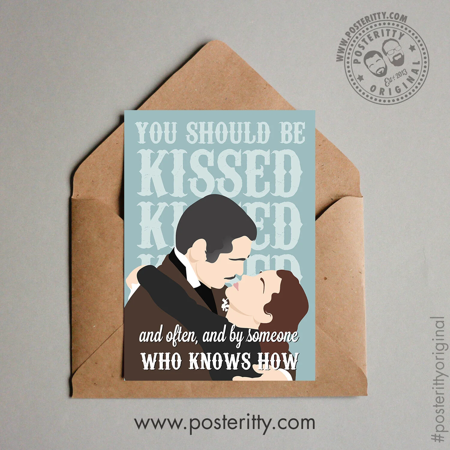 Gone With The Wind (You should be kissed...) - Minimalist Valentines Card