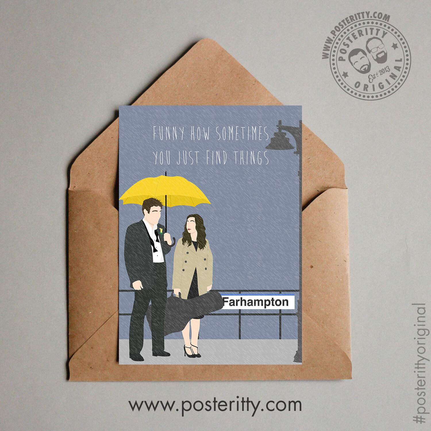 How I Met Your Mother (Station) - Minimalist Valentines Card — Posteritty