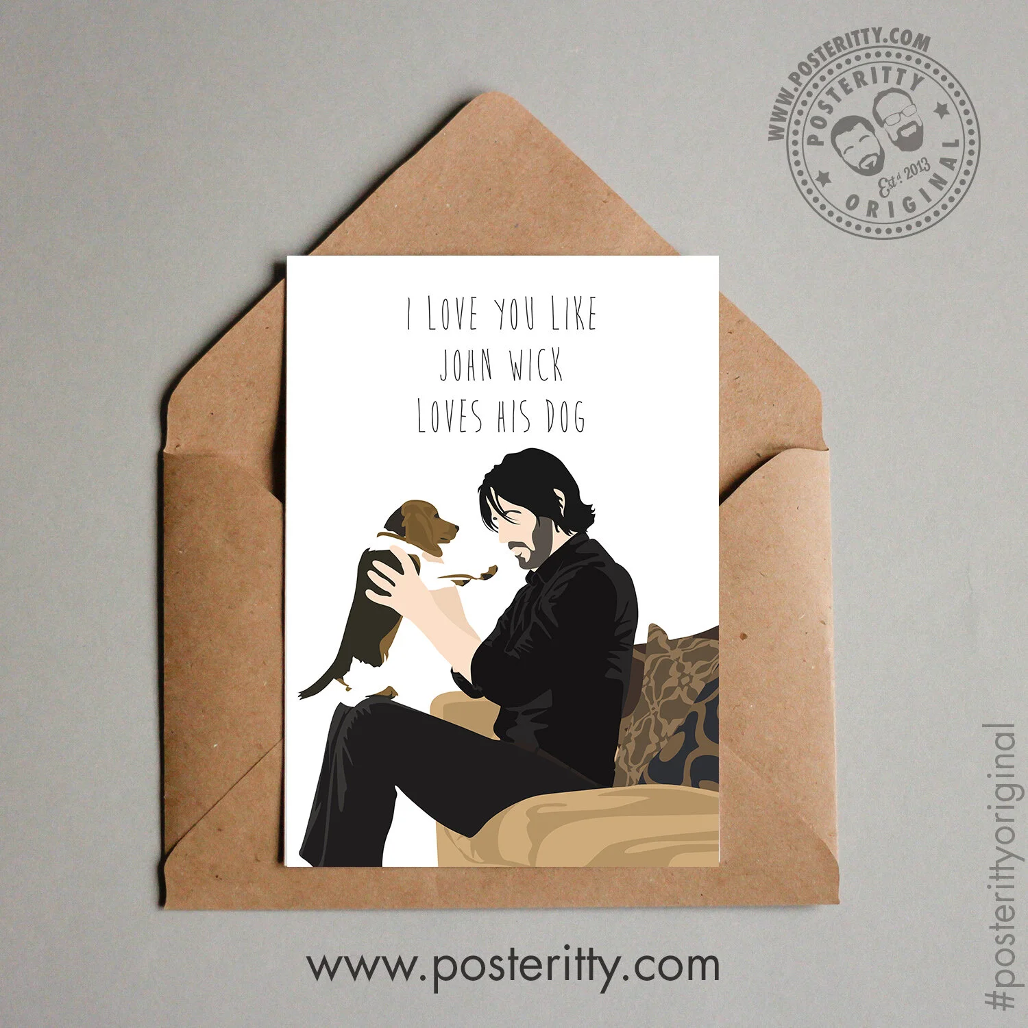 John Wick - Minimalist Valentines Card
