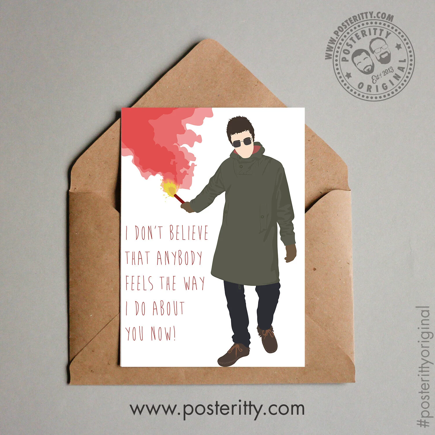 Liam Gallagher (Flare) - Minimalist Valentines Card