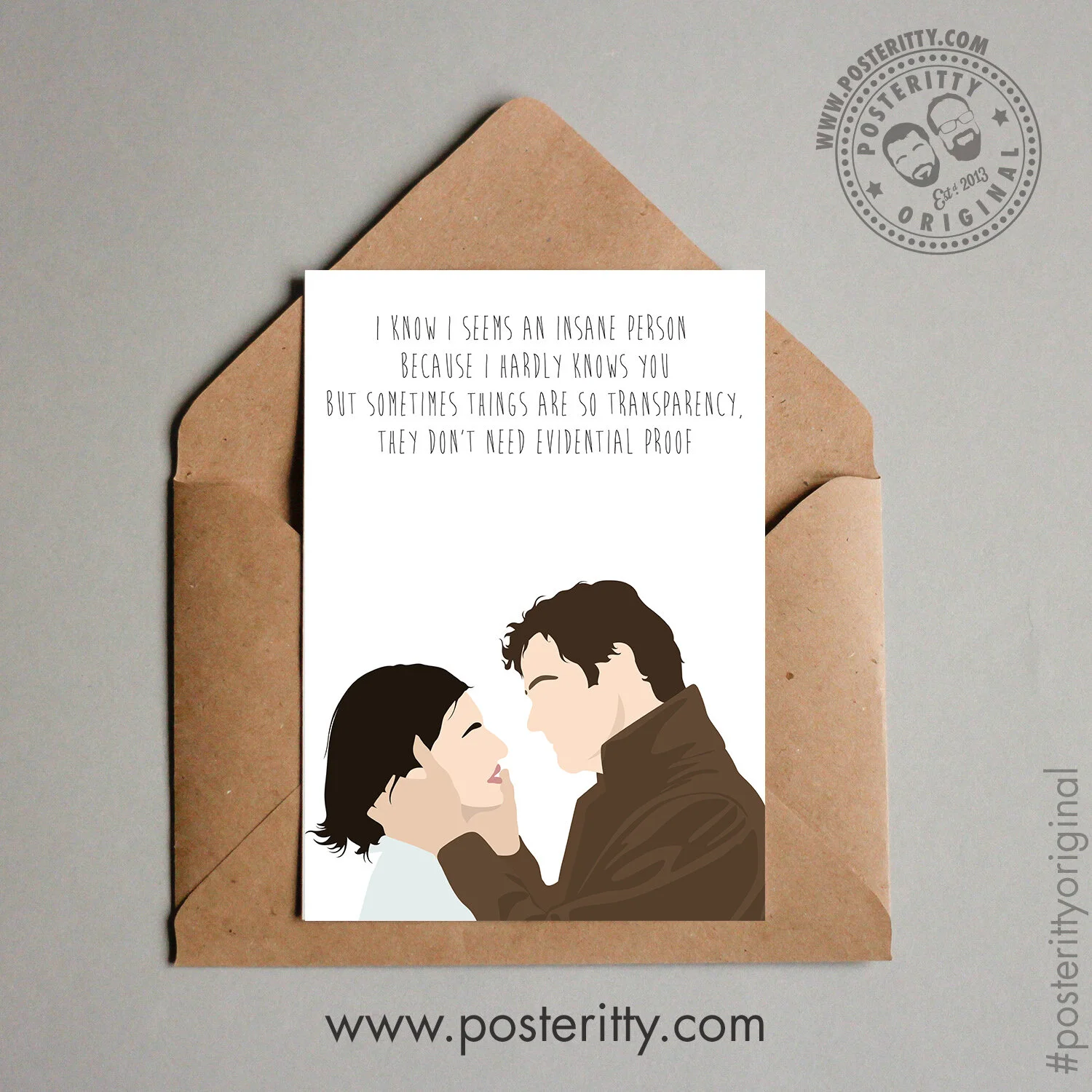 Love Actually (Jamie and Aurélia) - Minimalist Valentines Card