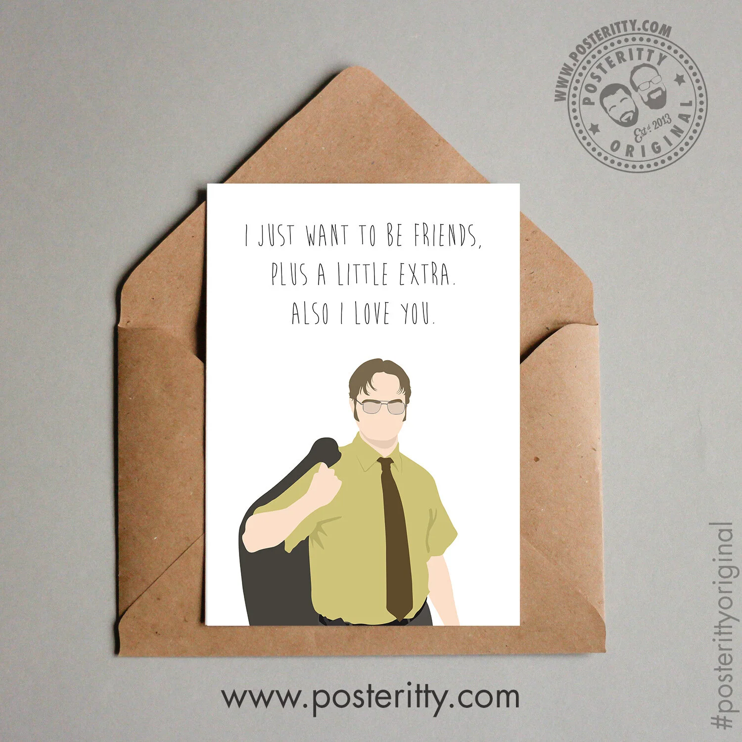 The US Office (Dwight Love) - Minimalist Valentines Card