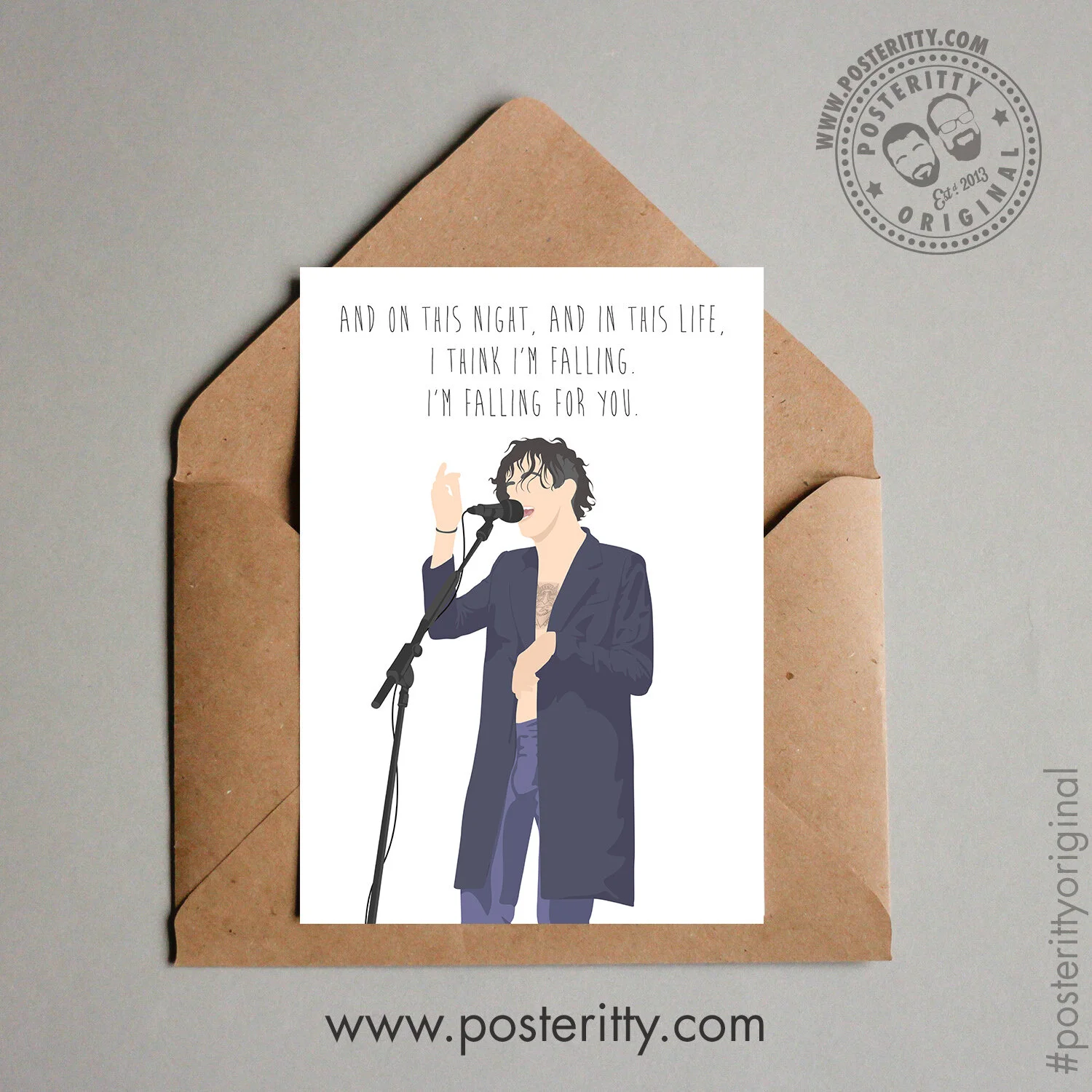 Matty Healy (The 1975) - Minimalist Music Lyrics Valentines Card