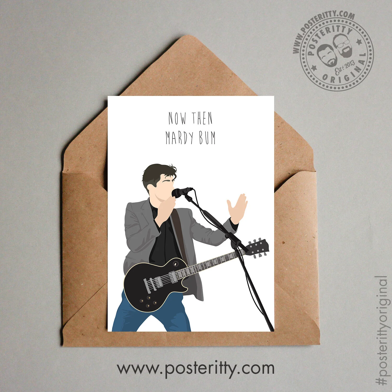 Alex Turner (Mardy Bum) - Minimalist Music Lyrics Valentines Card