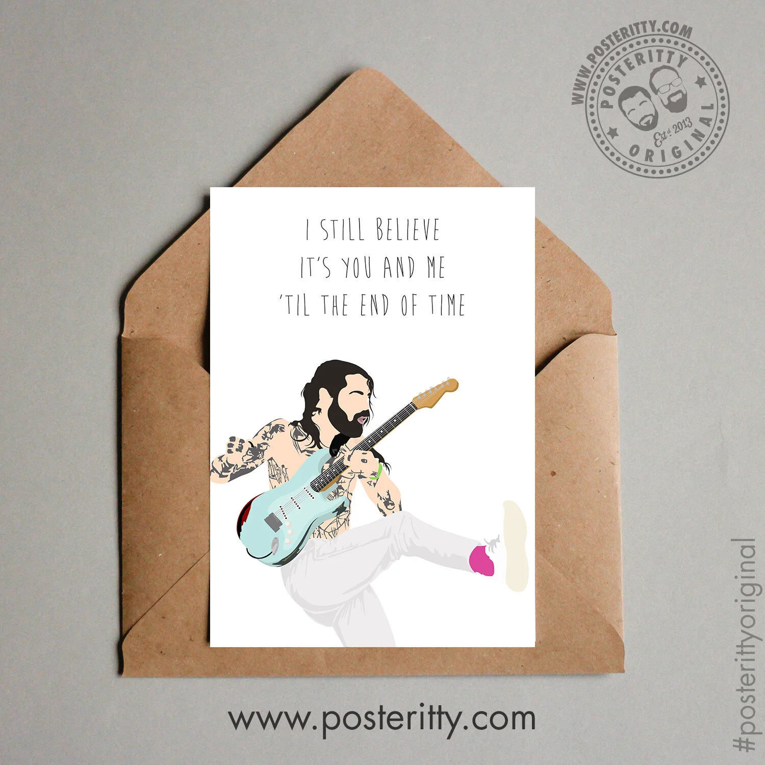 Biffy Clyro (...I still believe...) - Minimalist Music Lyrics Valentines Card