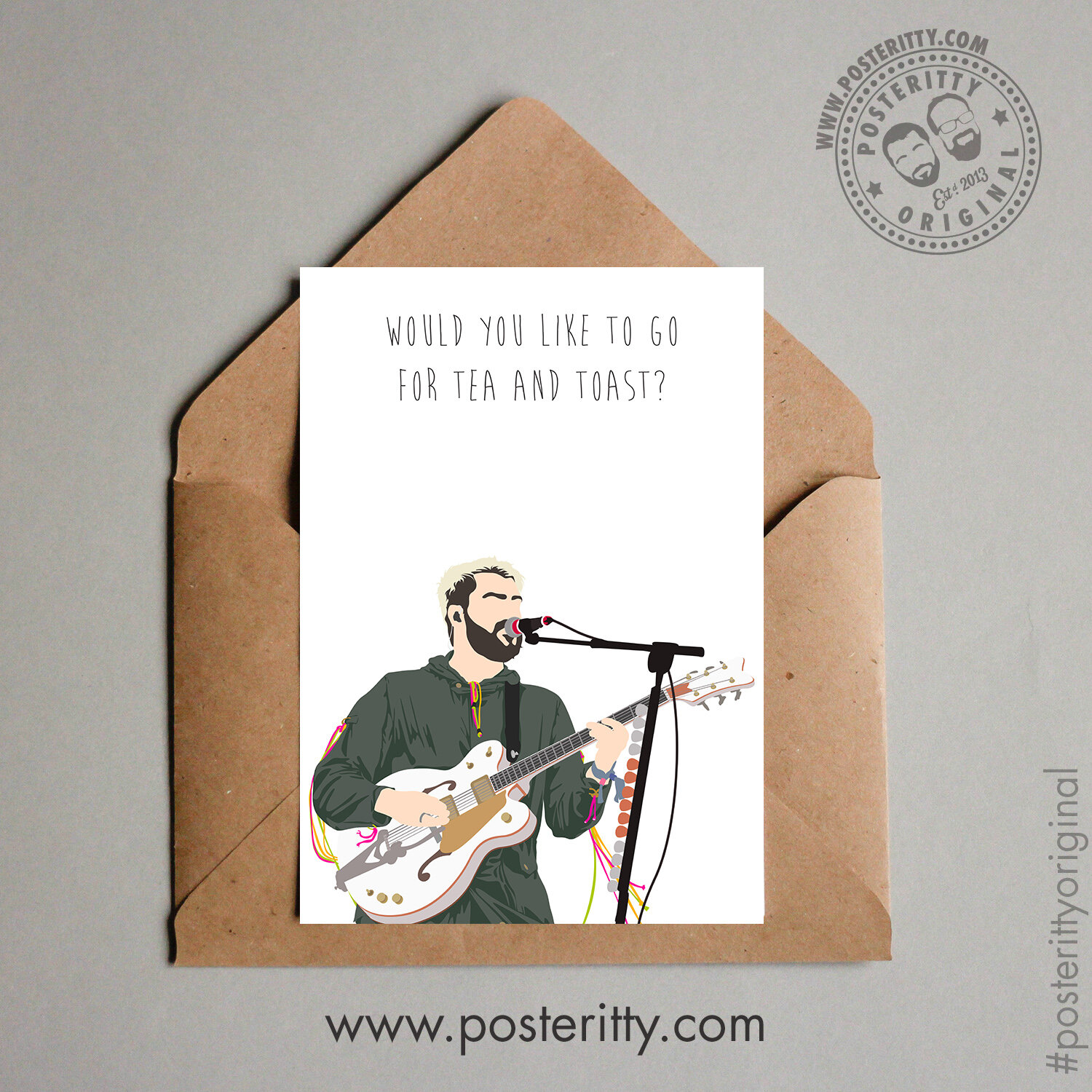 Courteeners (Liam Fray) - Minimalist Music Lyrics Valentines Card