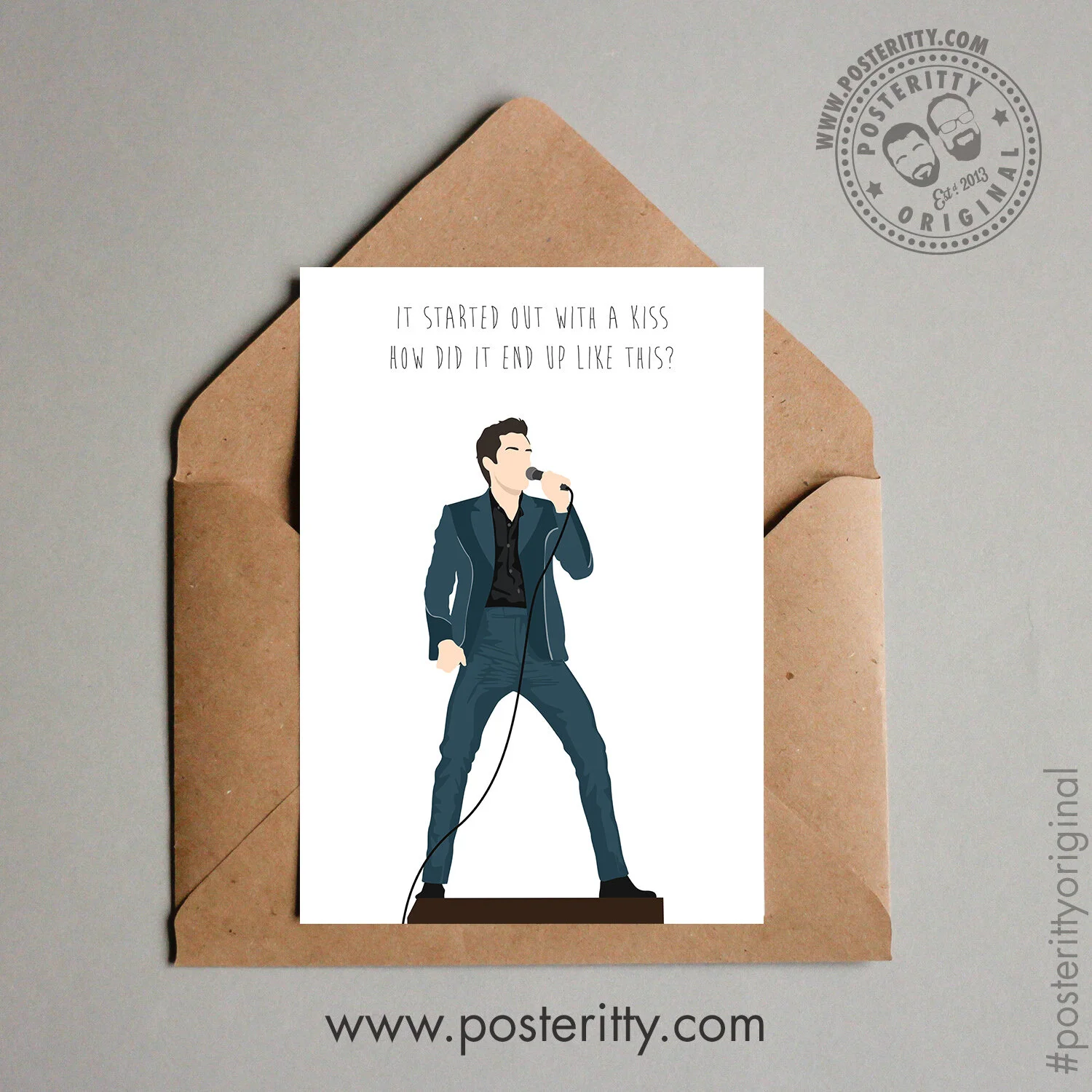 Killers - Minimalist Music Lyrics Valentines Card