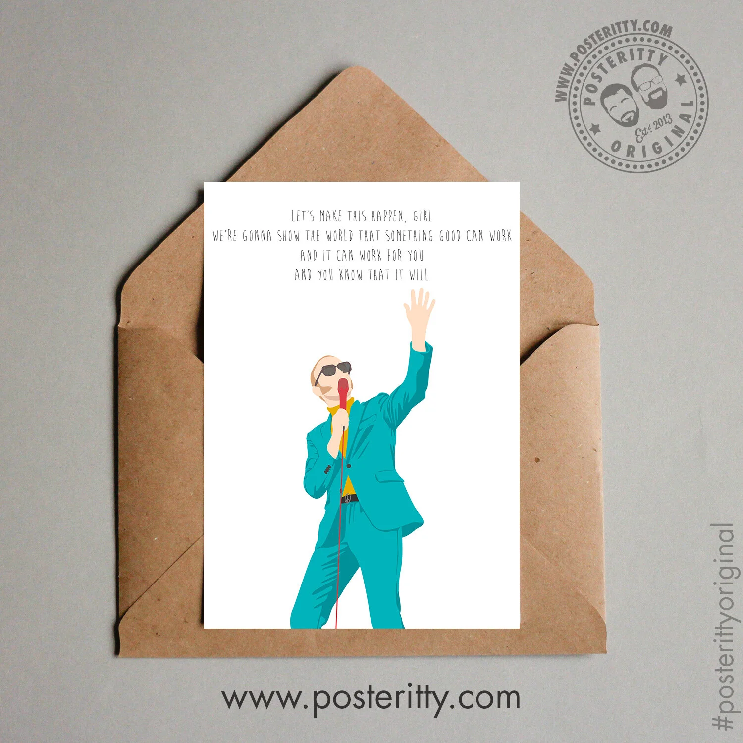 Two Door Cinema Club - Minimalist Music Lyrics Valentines Card