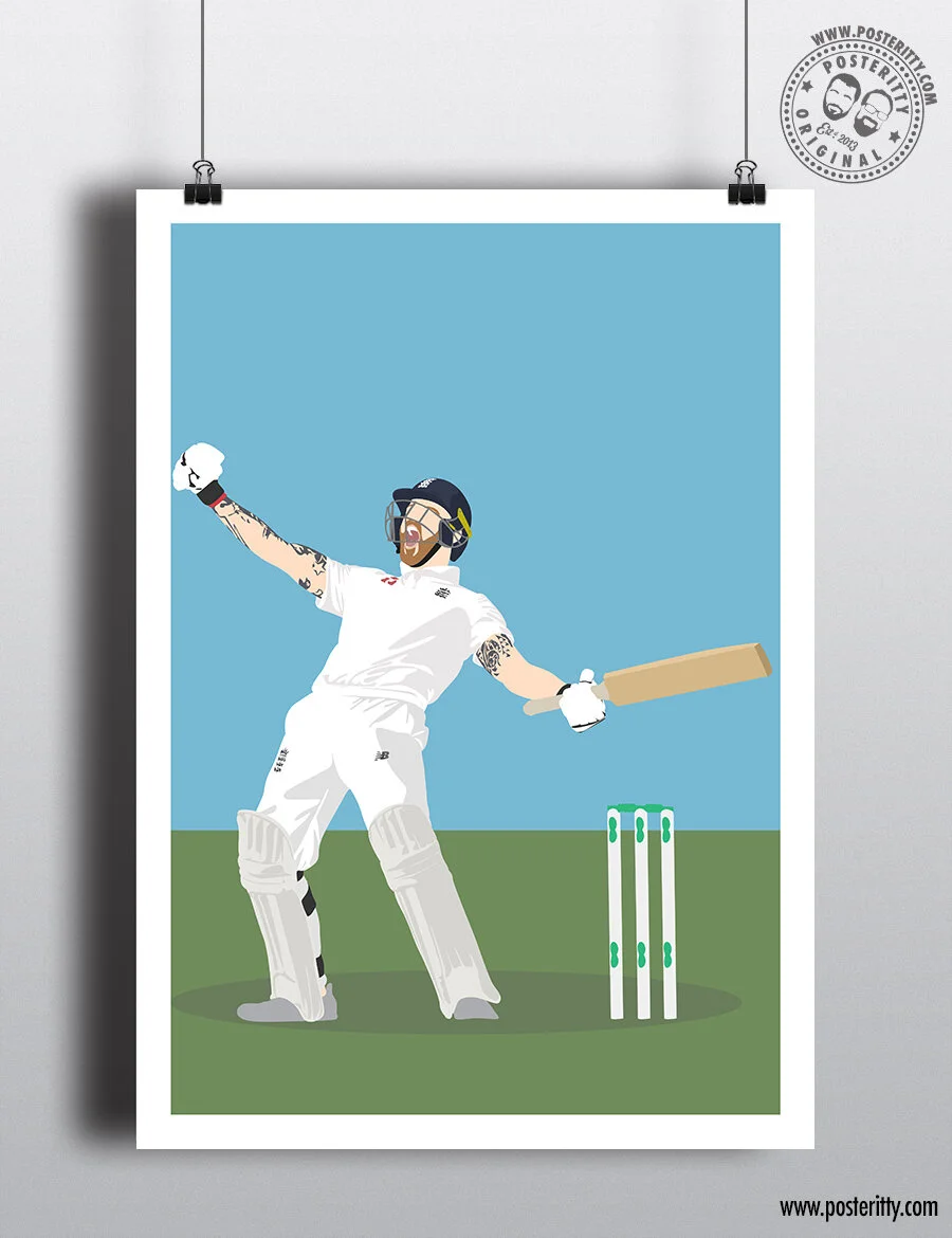 Ben Stokes - England Cricket Icons - Minimalist Poster