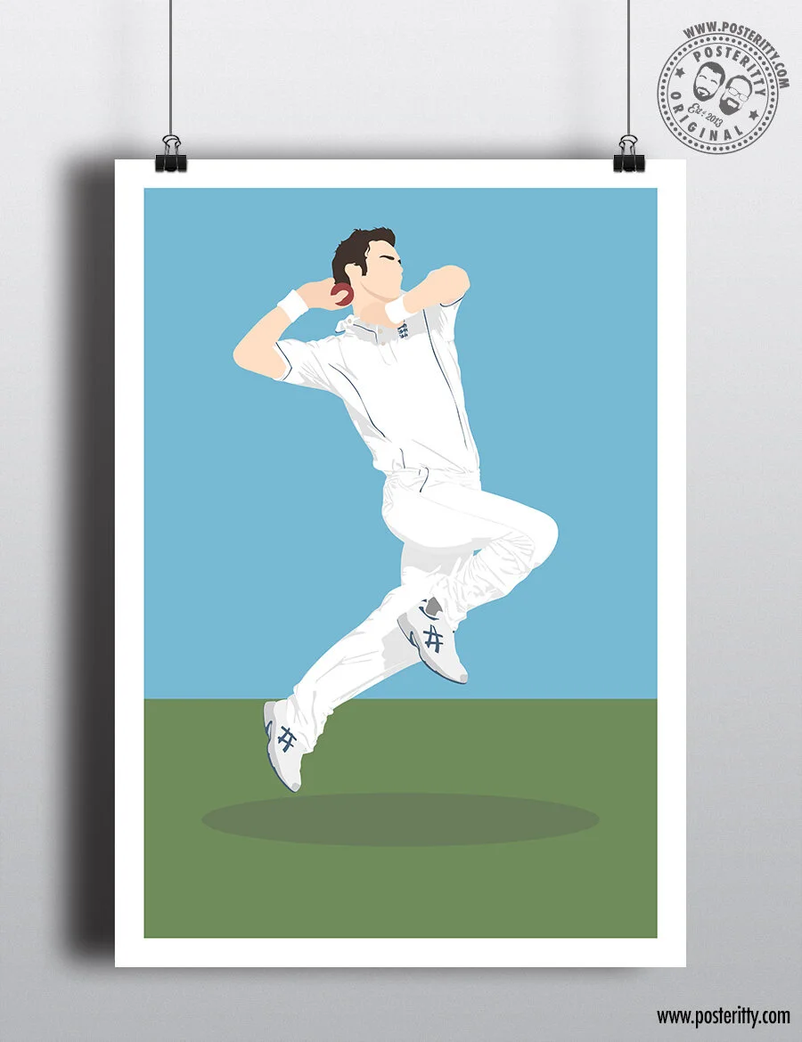 Jimmy Anderson - England Cricket Icons - Minimalist Poster