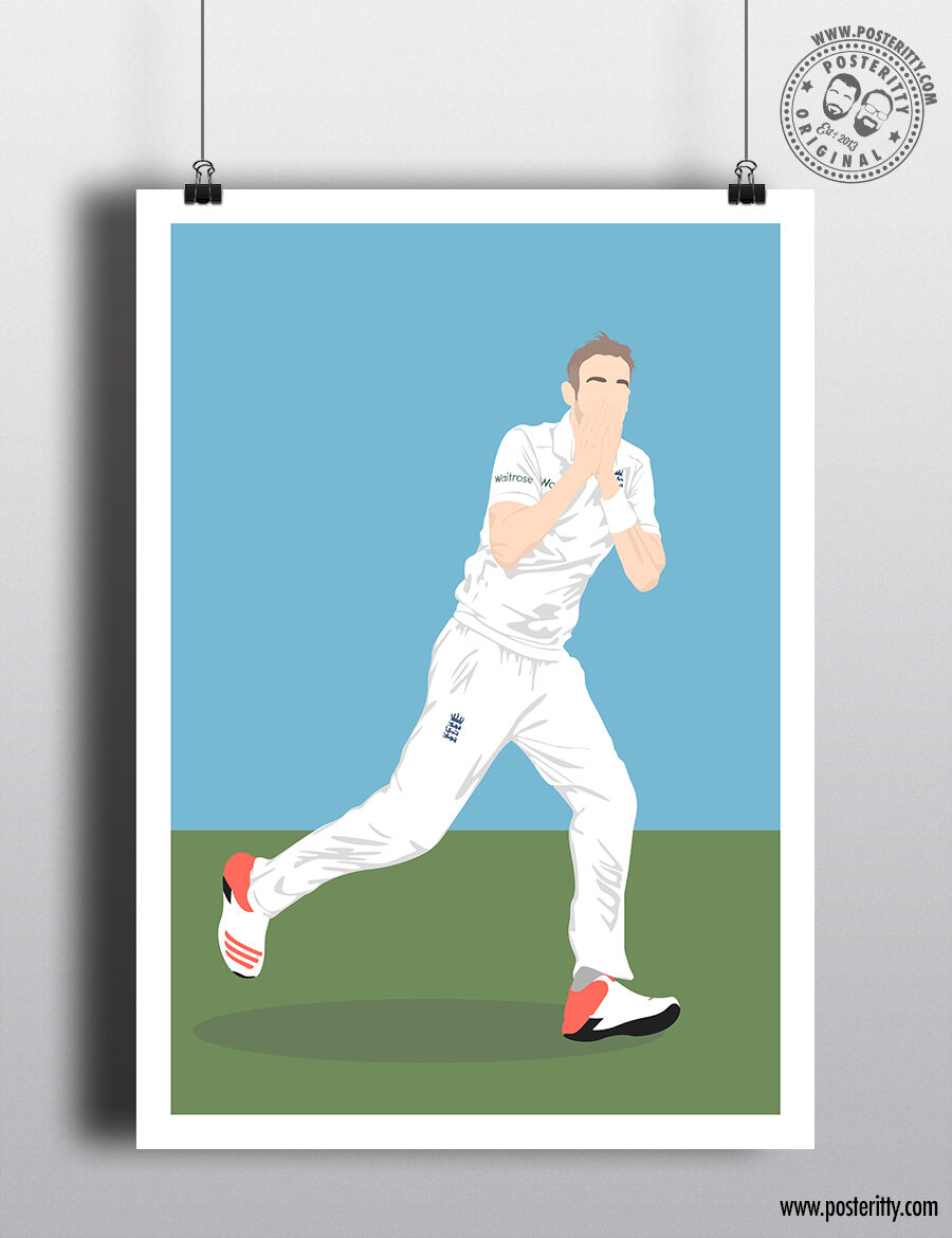 Stuart Broad - England Cricket Icons - Minimalist Poster