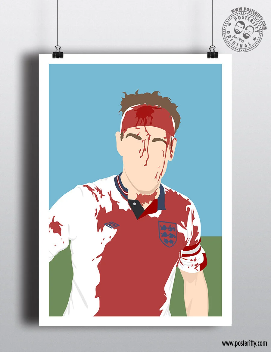Terry Butcher - Bleeding 1989 - Minimalist Poster