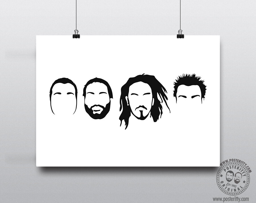 The Wildhearts - Minimalist Silhouette Heads Poster
