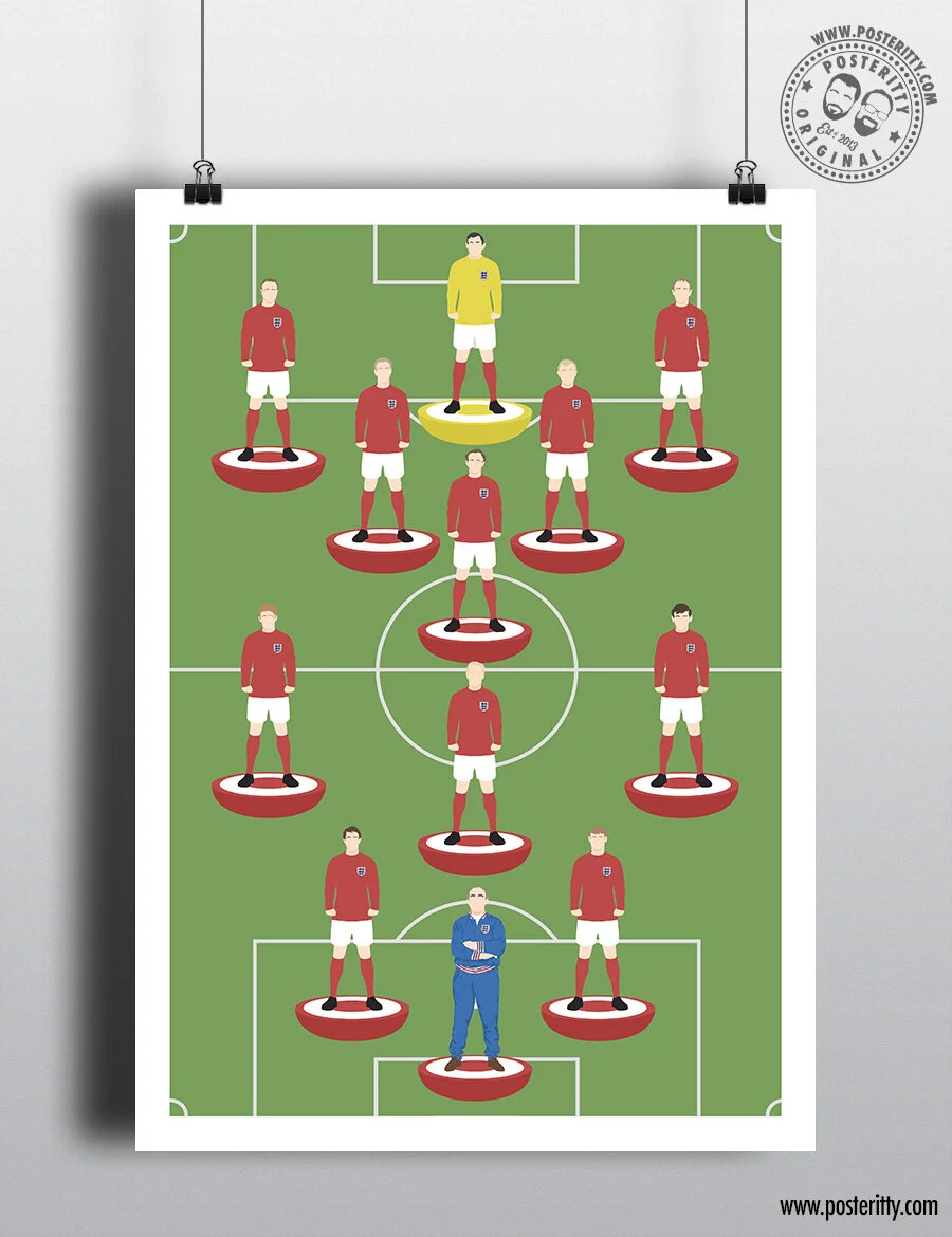 England World Cup 1966 (Final) - Subbuteo Icons - Minimalist Poster