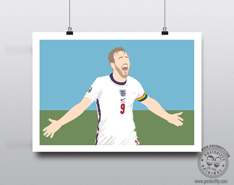 EURO 2020 - Harry Kane Germany Goal Celebration  - Minimalist Poster