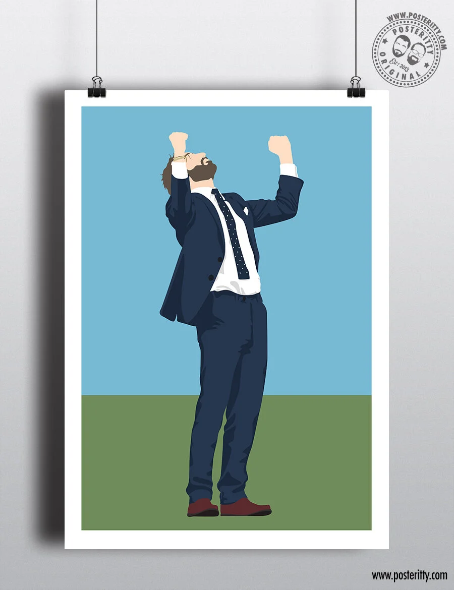 Gareth Southgate England Euro 2020 (V Germany) Celebration - Minimalist Poster