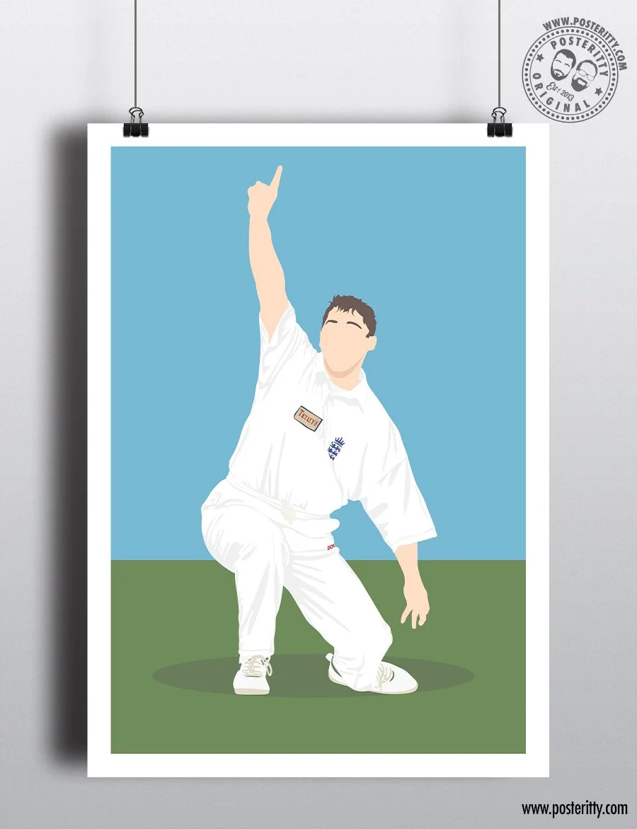 Darren Gough - England Cricket Icons - Minimalist Poster
