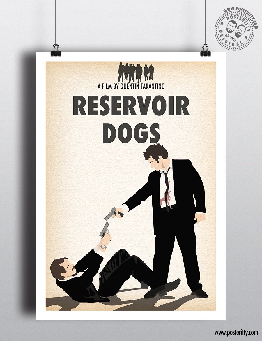 Reservoir Dogs - Face Off Tarantino Minimalist Movie Poster
