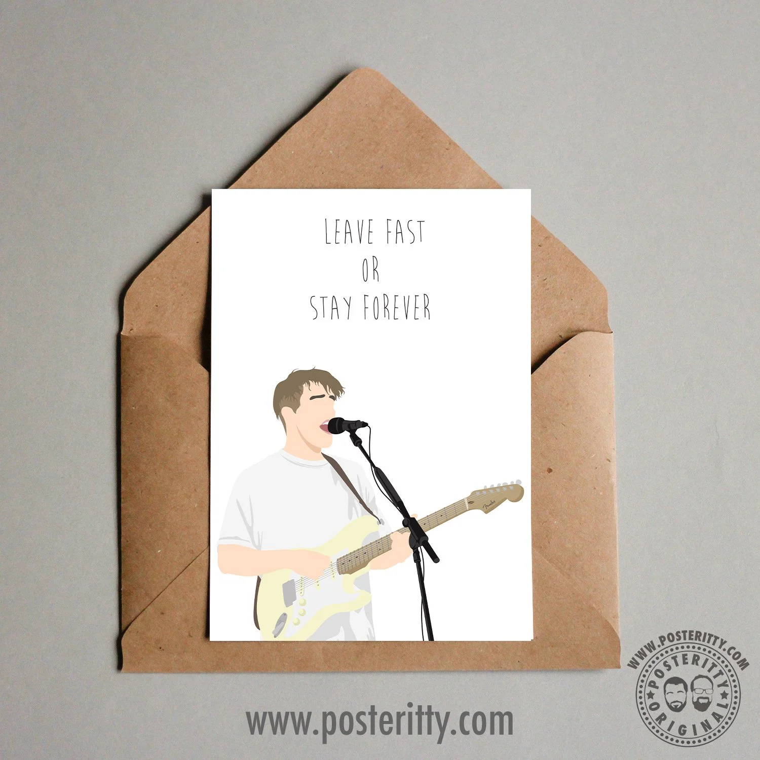 Sam Fender (Leave Fast or Stay Forever) - Minimalist Music Lyrics Card