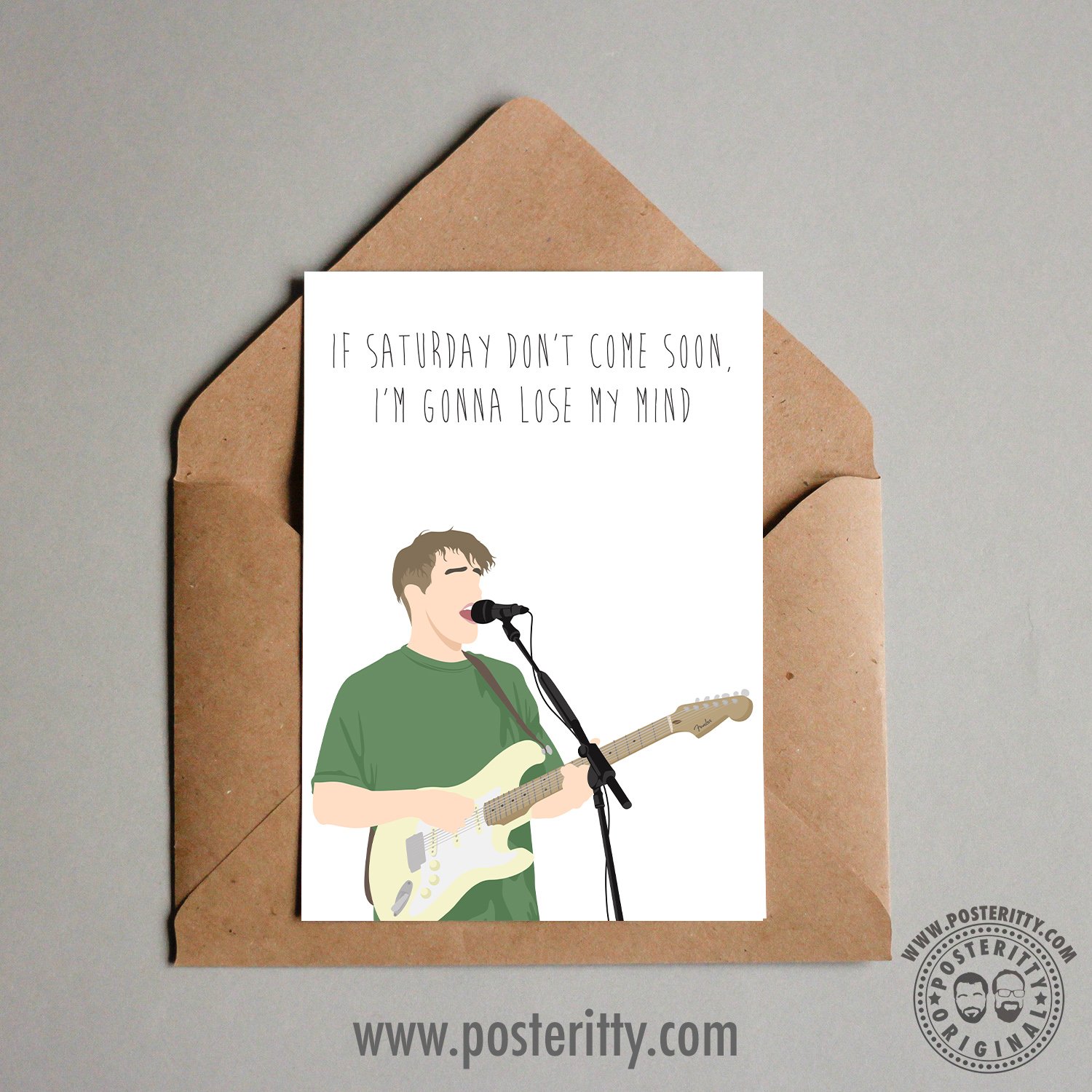 Sam Fender (If Saturday Don't Come soon...) - Minimalist Music Lyrics Card