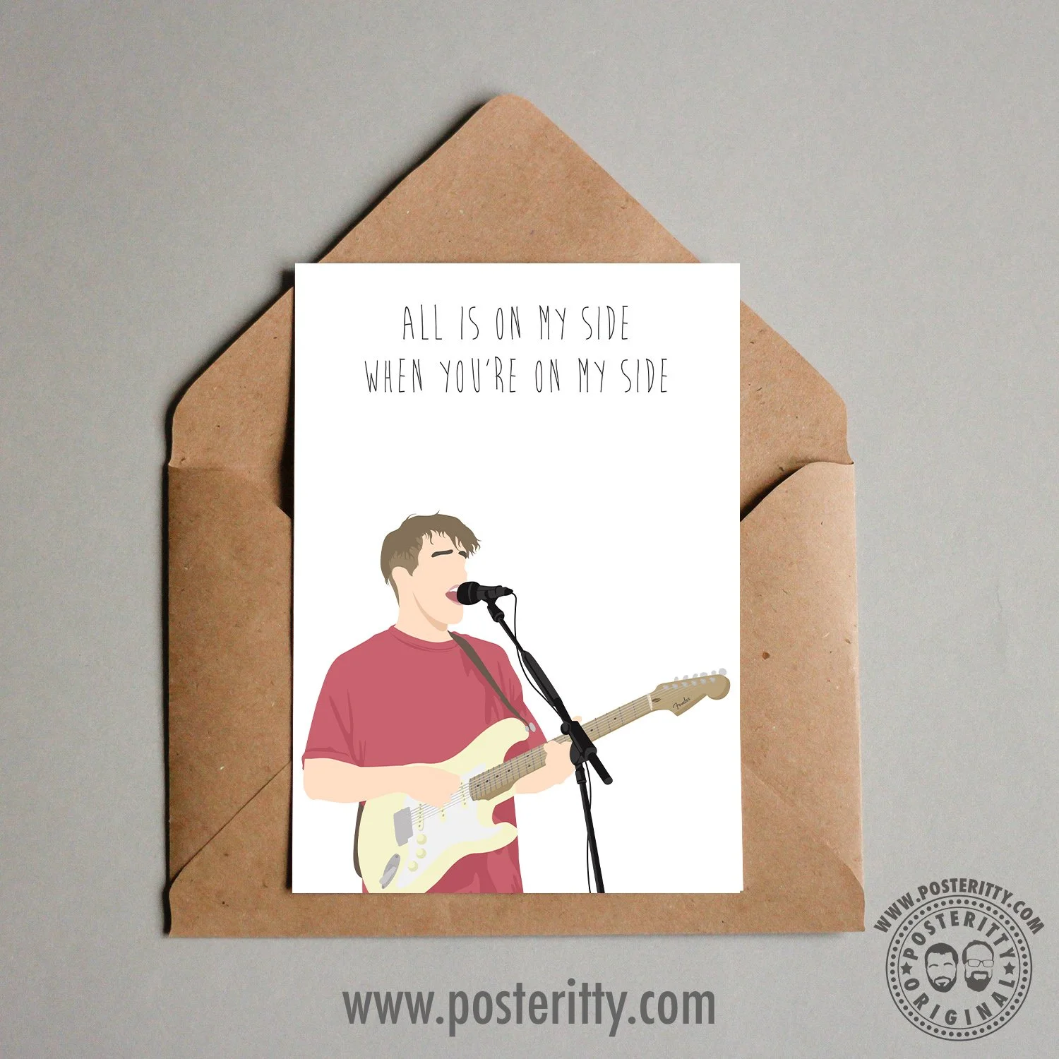 Sam Fender (All is on my side...) - Minimalist Music Lyrics Card