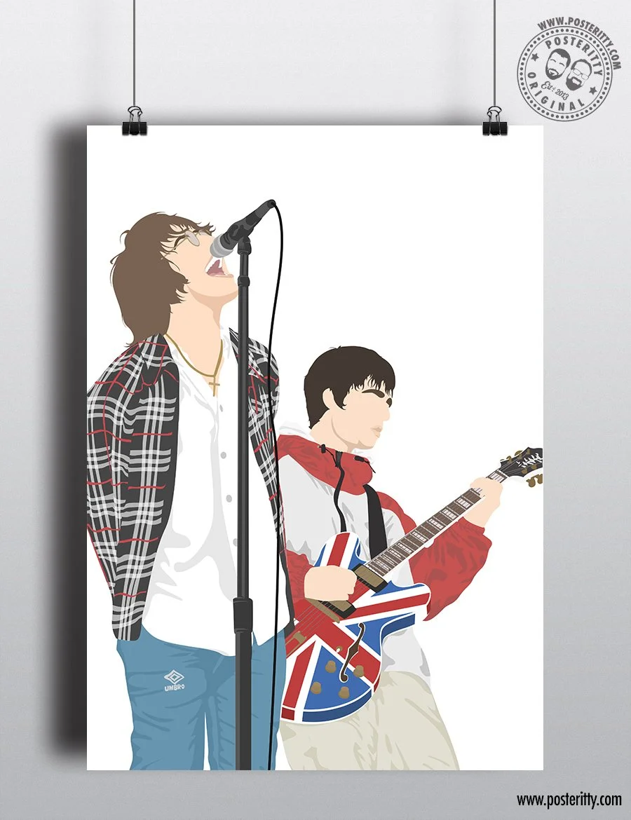 Oasis - Maine Road 27th April 1996 - Minimalist Poster
