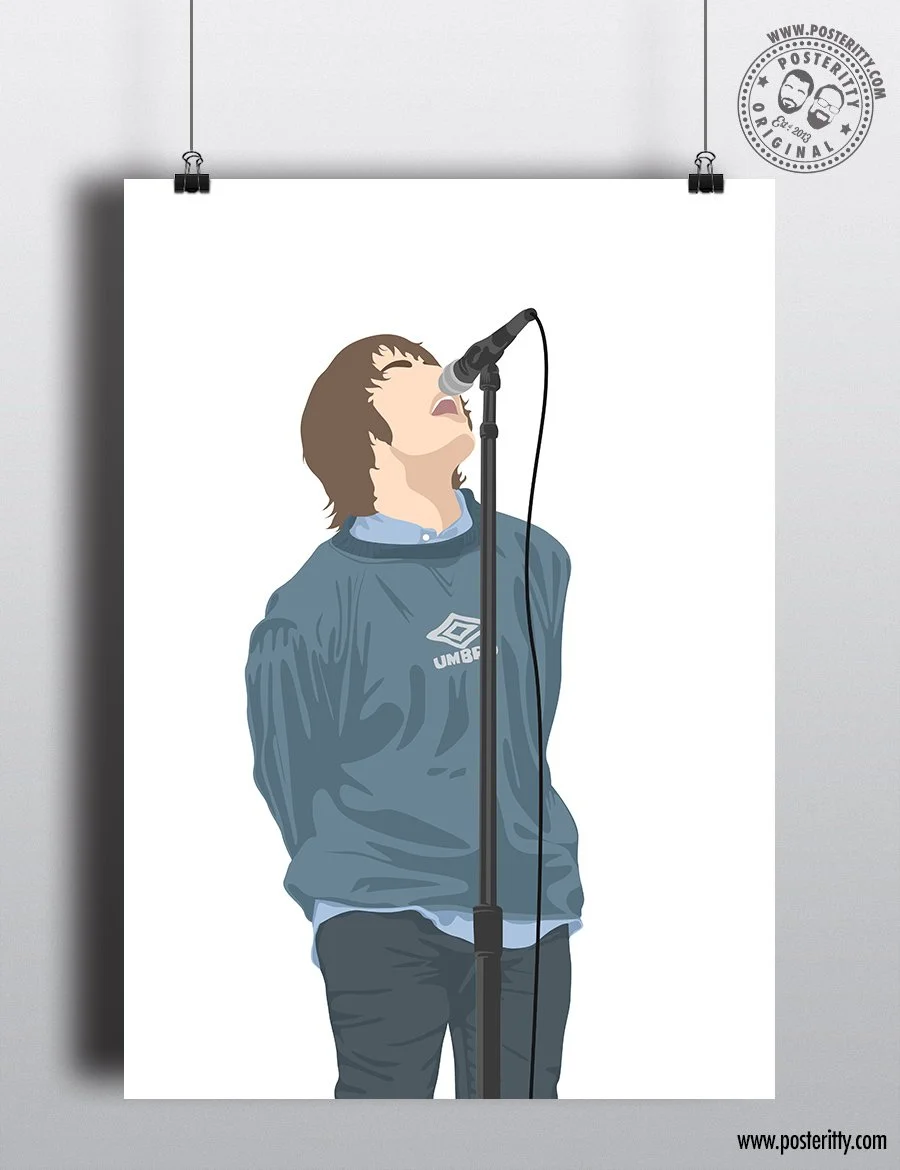 Liam Gallagher - Oasis - Maine Road 28th April 1996 - Minimalist Poster