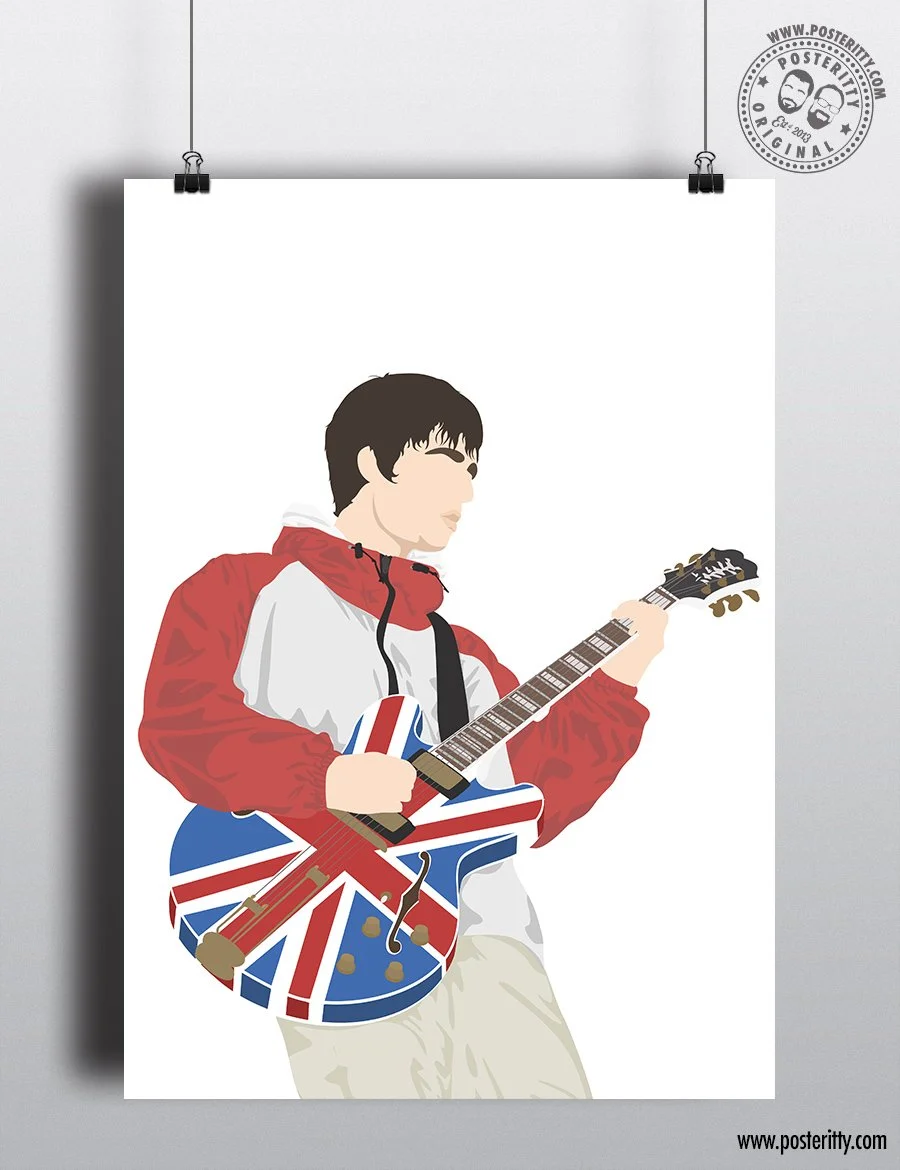 Noel Gallagher - Oasis - Maine Road 27th April 1996 - Minimalist Poster