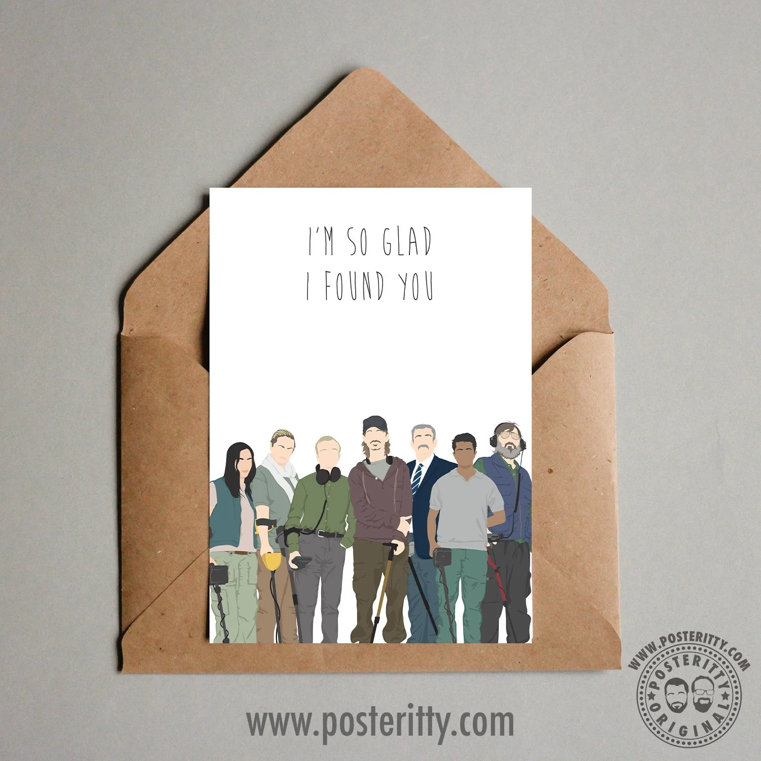 Detectorists (I found you) - Minimalist Valentines Card