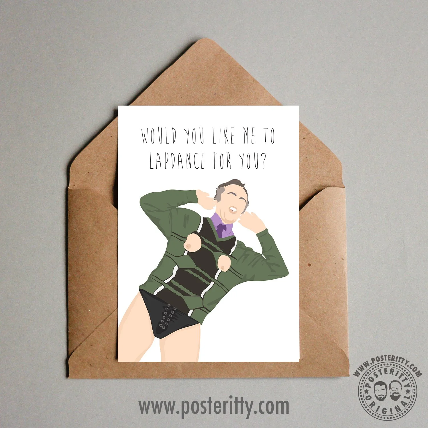 Alan Partridge- Minimalist Valentines Card