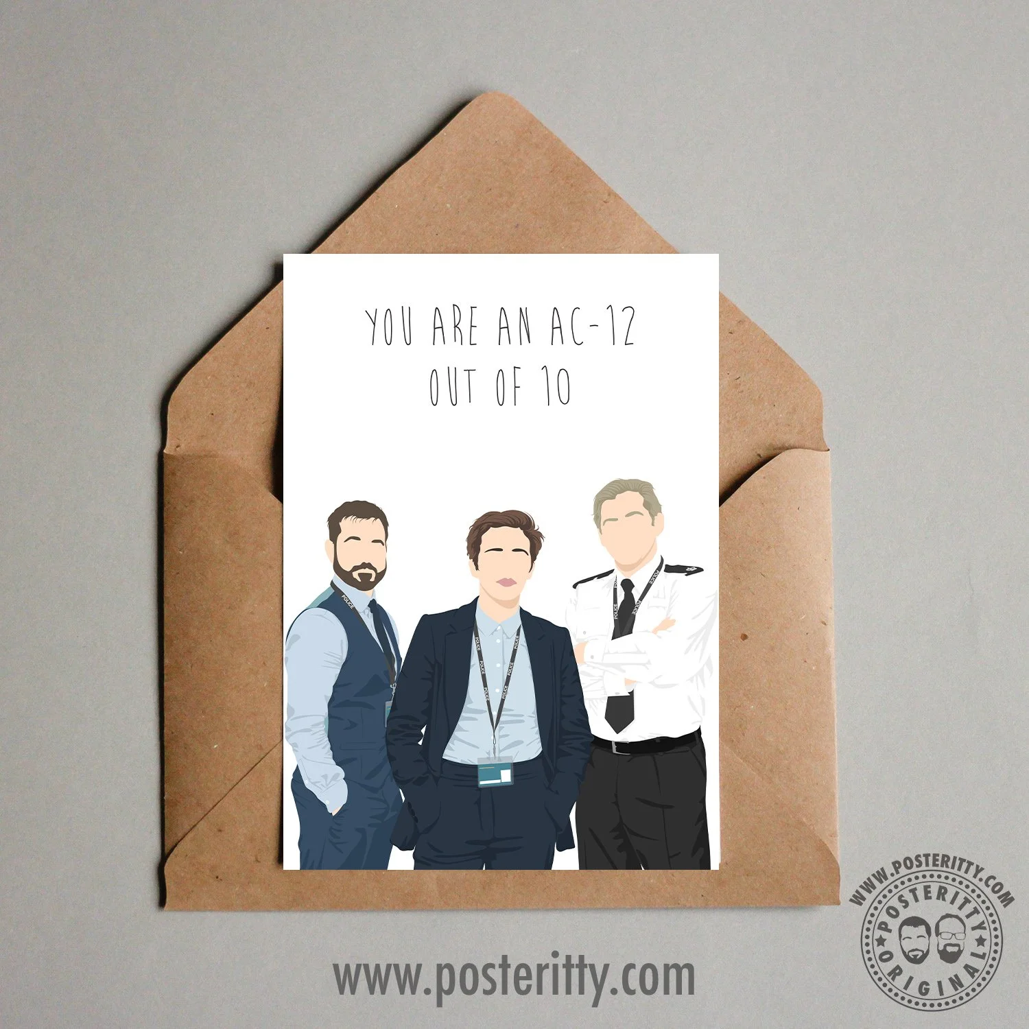 Line of Duty - Minimalist Valentines Card