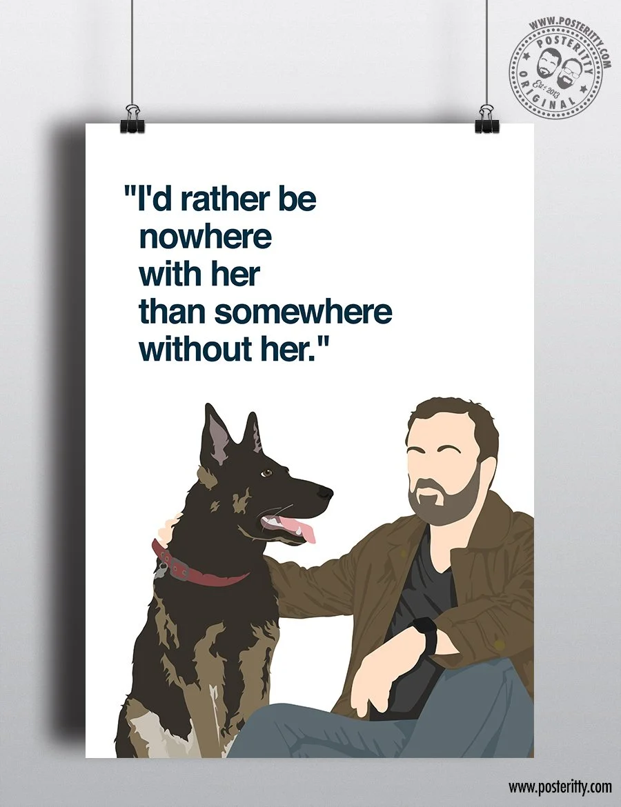 "Rather be Nowhere..." - After Life Quote - Ricky Gervais Minimalist TV Poster