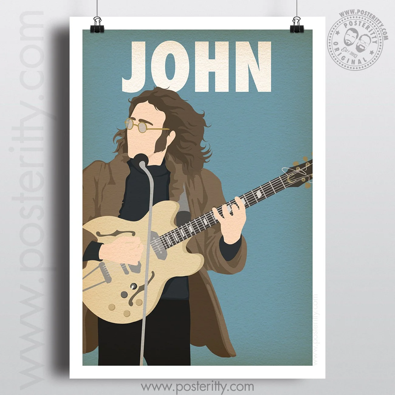 John Lennon - Beatles  - Minimalist Icons Poster