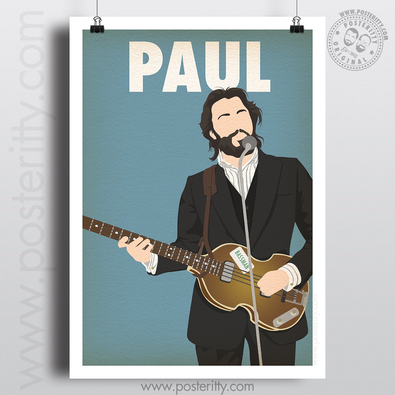 Paul McCartney - Beatles  - Minimalist Icons Poster