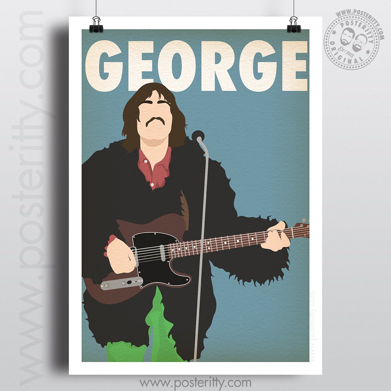 George Harrison - Beatles  - Minimalist Icons Poster