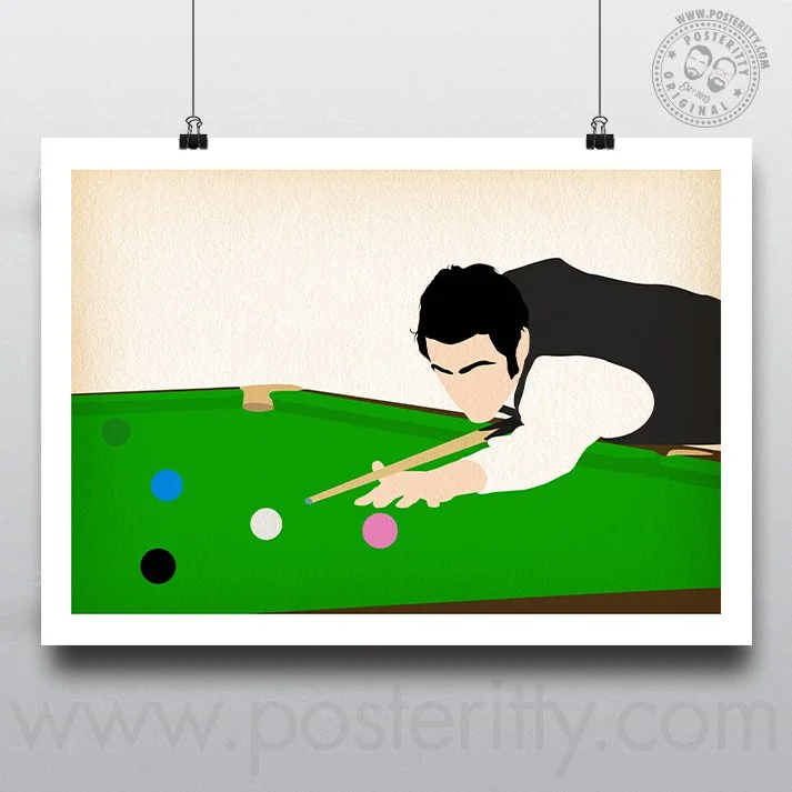 Ronnie O'Sullivan - Minimalist Snooker Poster