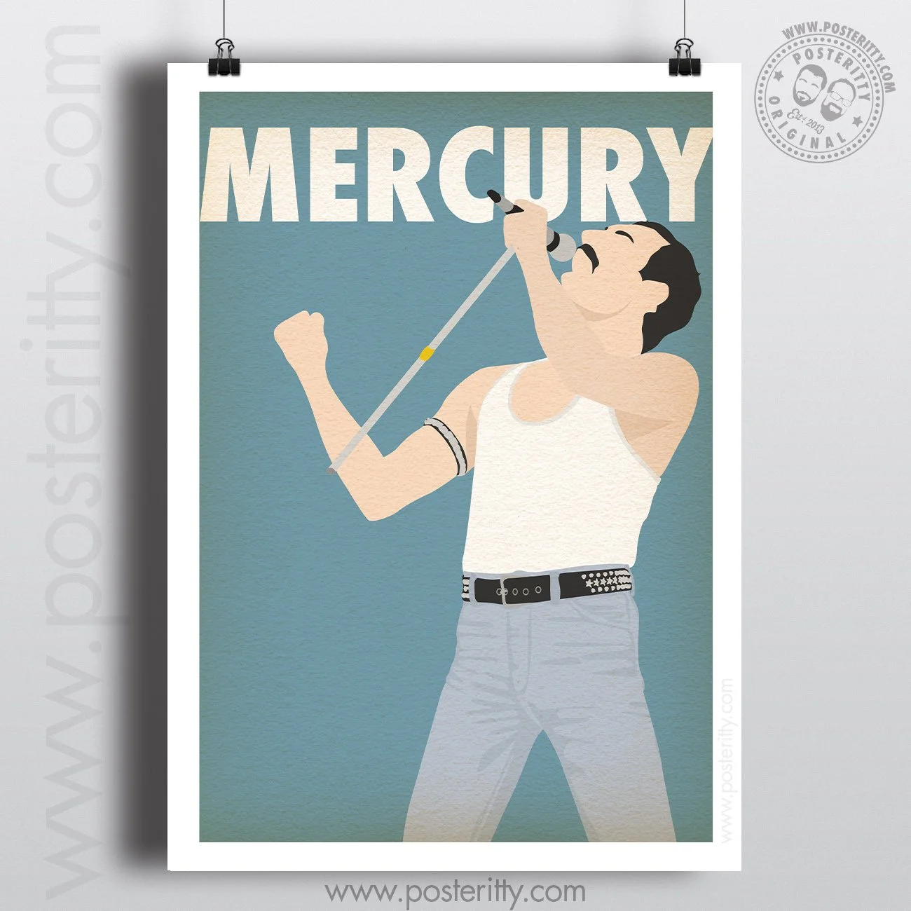 Freddie Mercury (Live Aid) Music Icon - Minimalist Poster