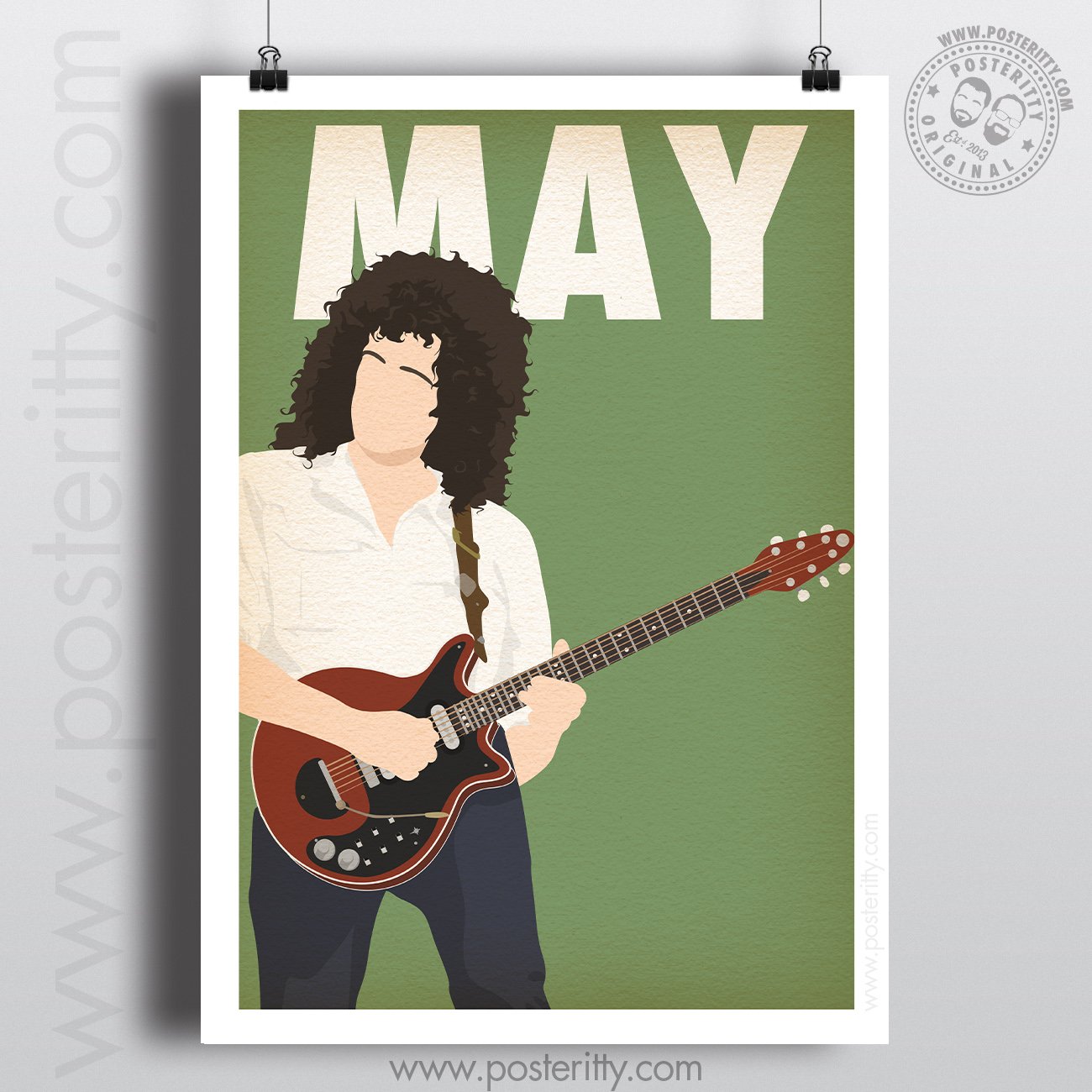 Brian May (Live Aid) Music Icon - Minimalist Poster
