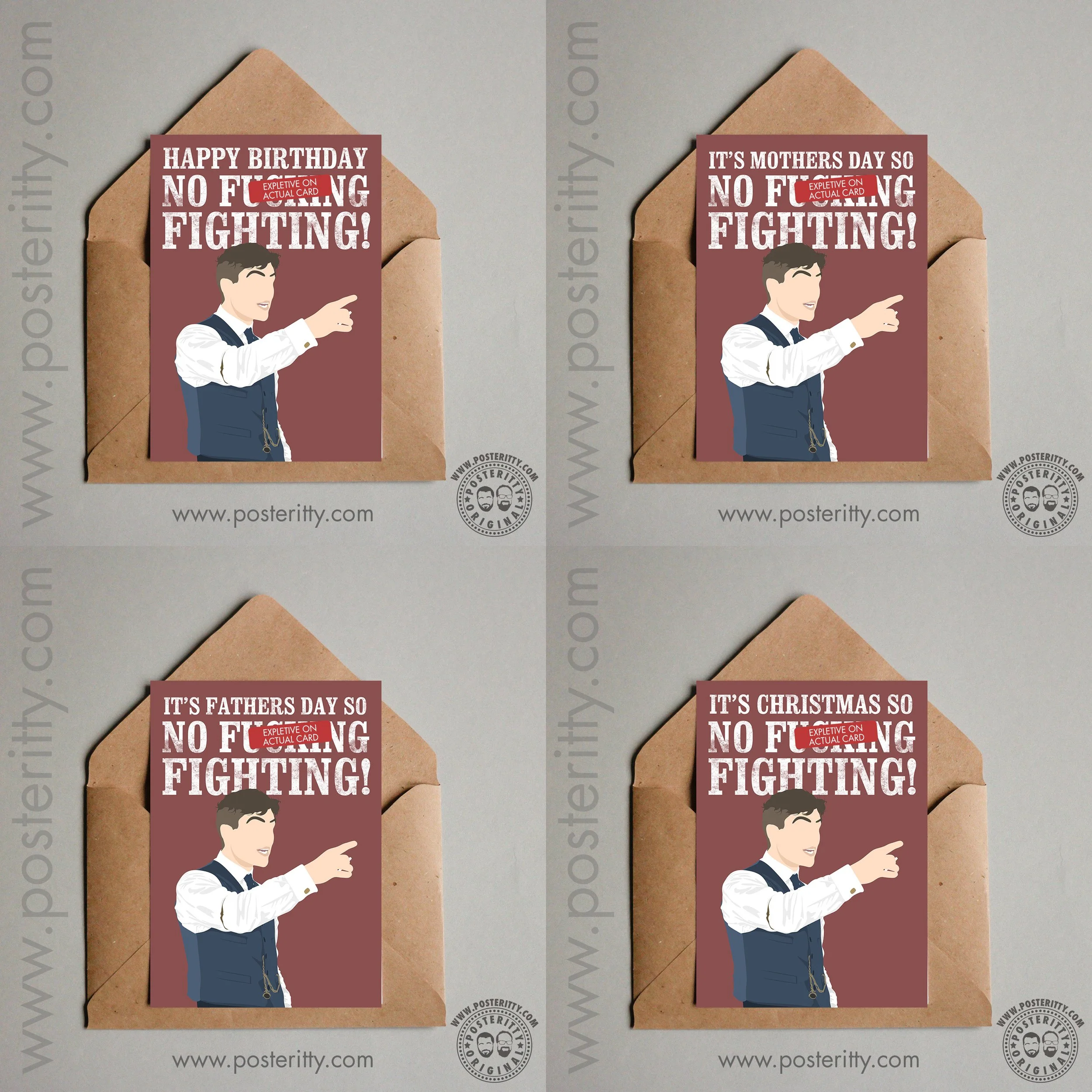 Peaky Blinders (No F£&%ing Fighting!) - Minimalist  Card