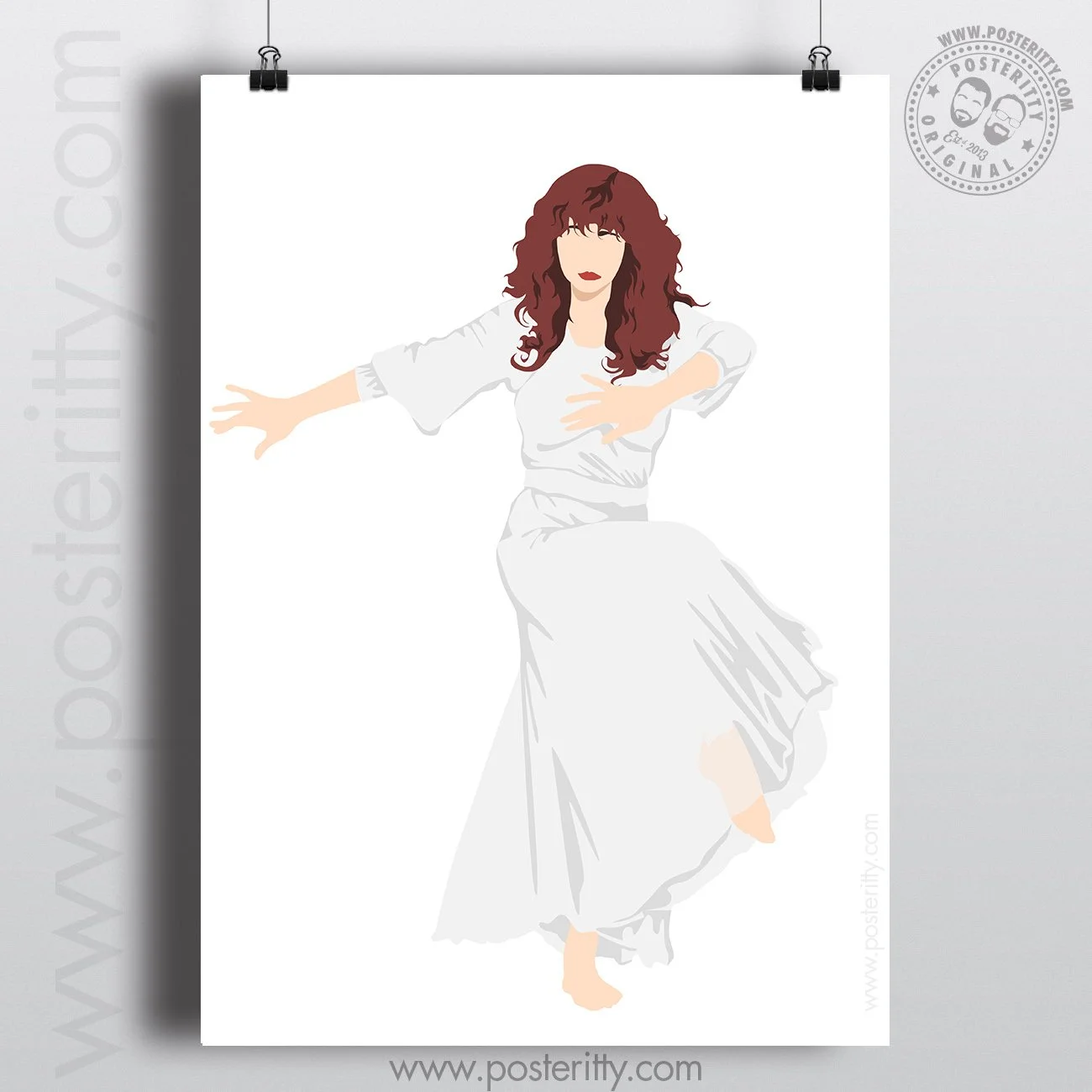 Kate Bush (White) - Minimalist Music Poster
