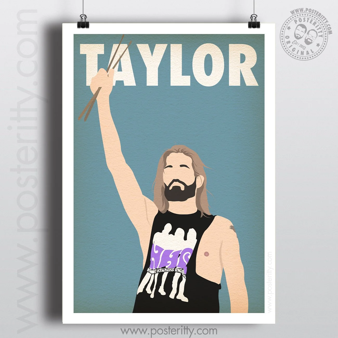 Taylor Hawkins Music Icon - Minimalist Poster